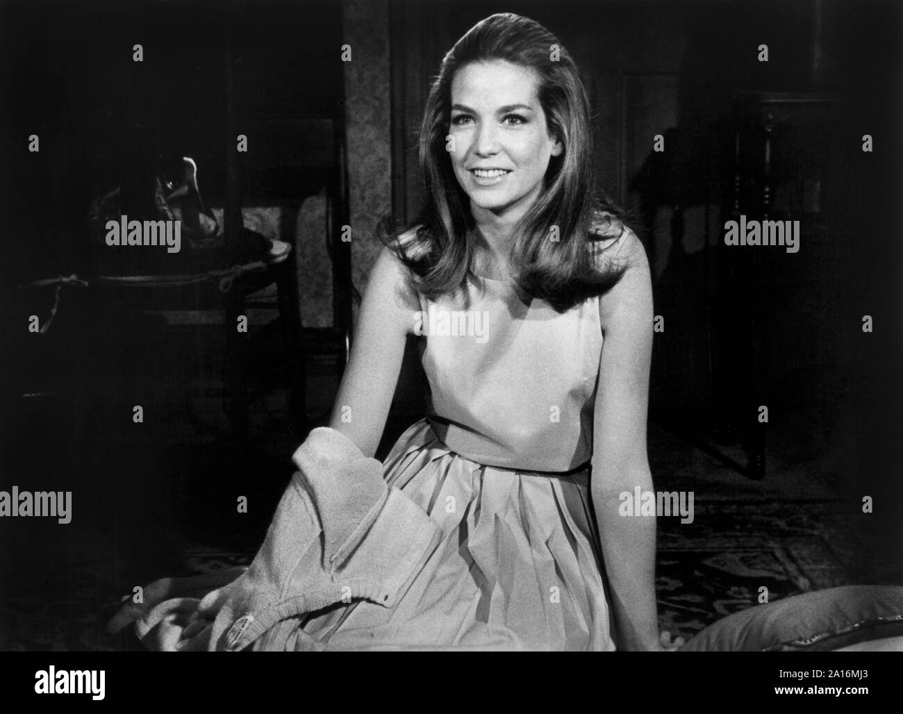 Alexandra Stewart, on-set of the Film, 'Mickey One', Columbia Pictures, 1965 Stock Photo