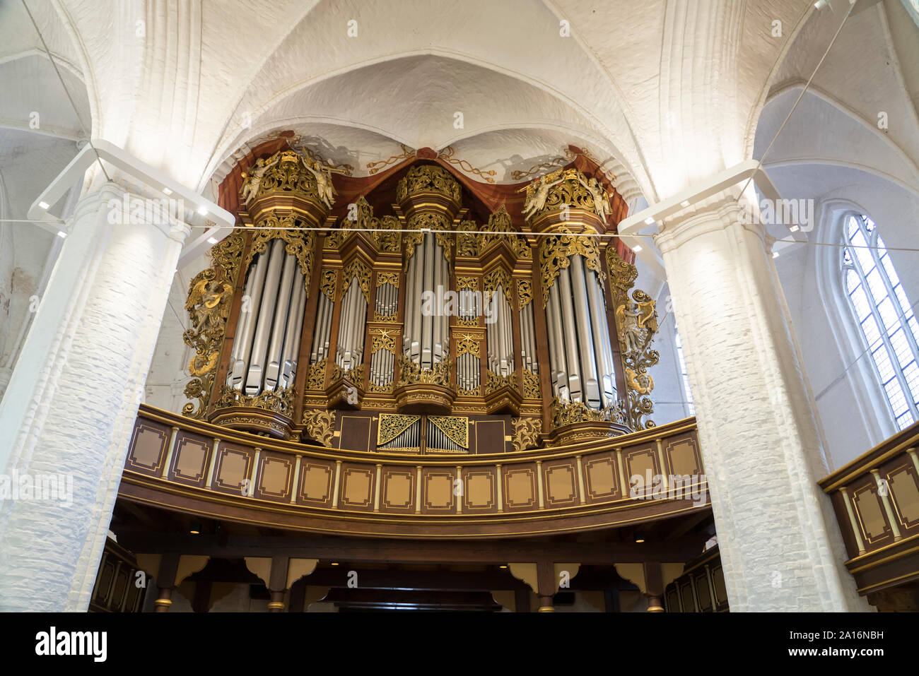 Erasmus Bielfeldt Organ, St Wilhadi-Church, Stade, Lower Saxony, Germany, Europe Stock Photo