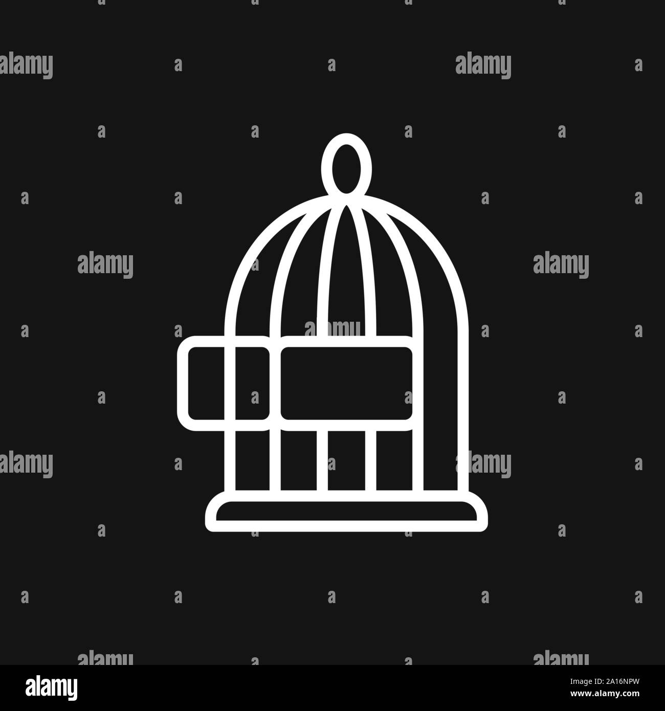 Bird cage icon for your design, logo. Vector illustration Stock Vector