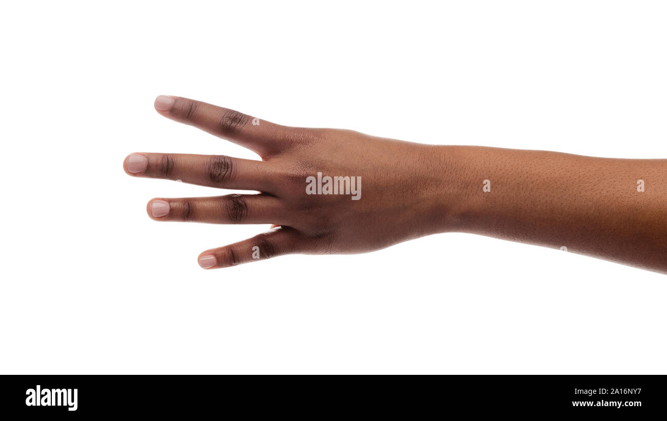 Hand four fingers cutout hi-res stock photography and images - Alamy