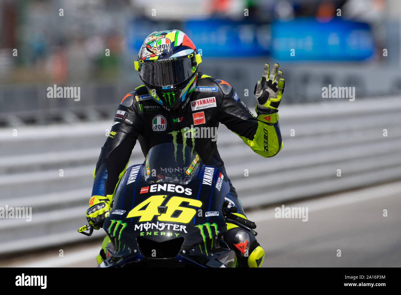 Valentino Rossi, Italian MotoGP Rider number 46 for Yamaha Monster Team  (Photo by Lorenzo Di Cola / Pacific Press Stock Photo - Alamy
