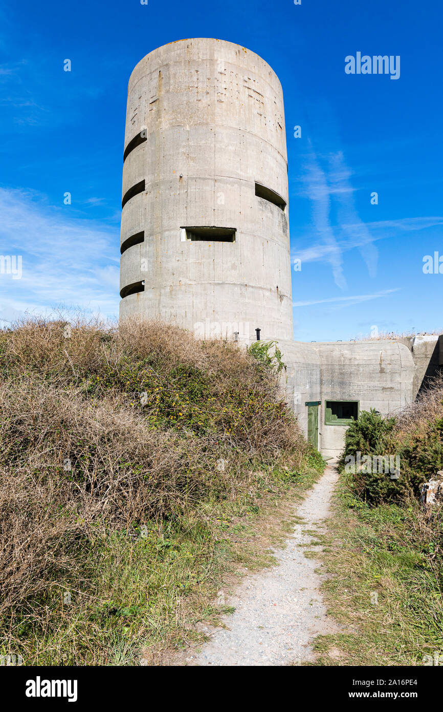German observation tower MP3 from second world war. Guernsey Stock Photo -  Alamy