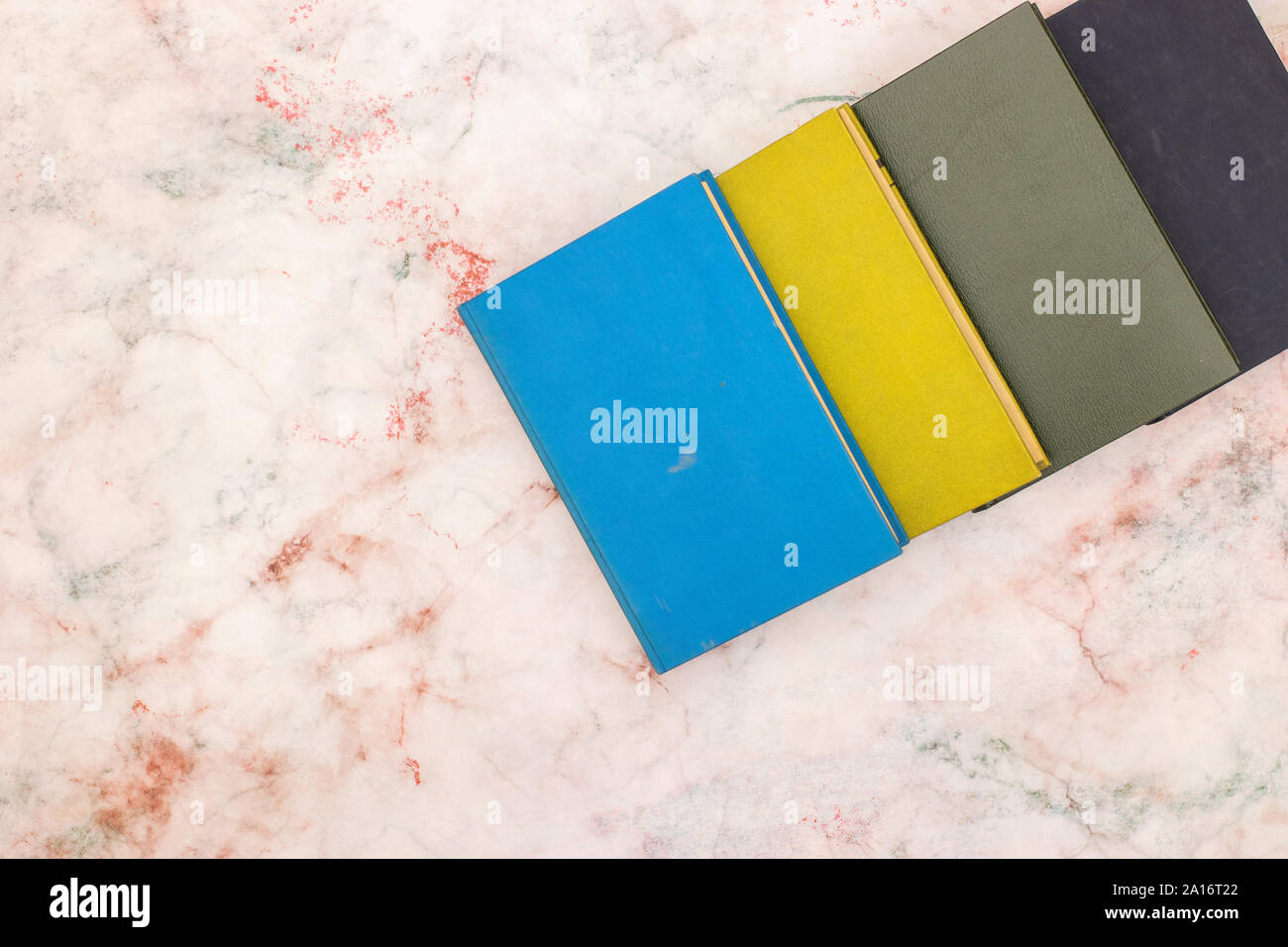 Colorful beautiful book on the table ready for reading Stock Photo