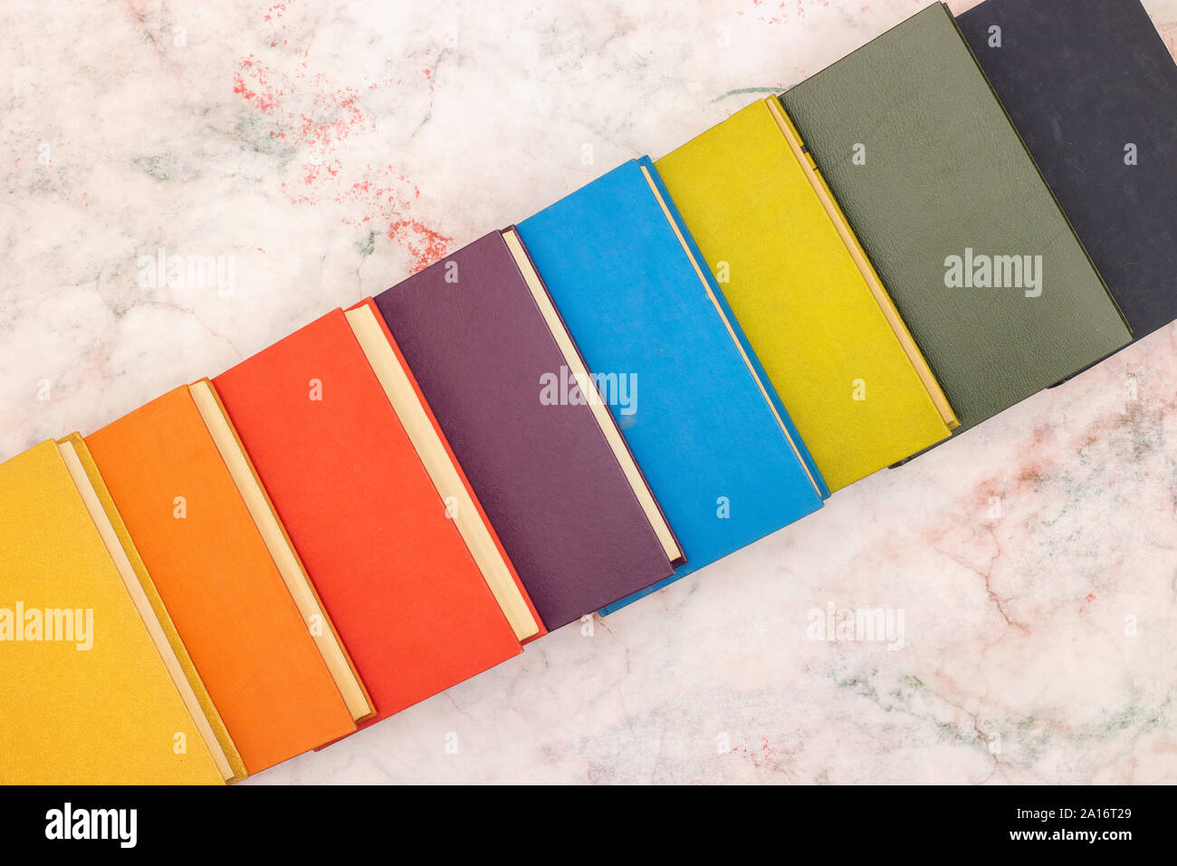 Colorful beautiful book on the table ready for reading Stock Photo