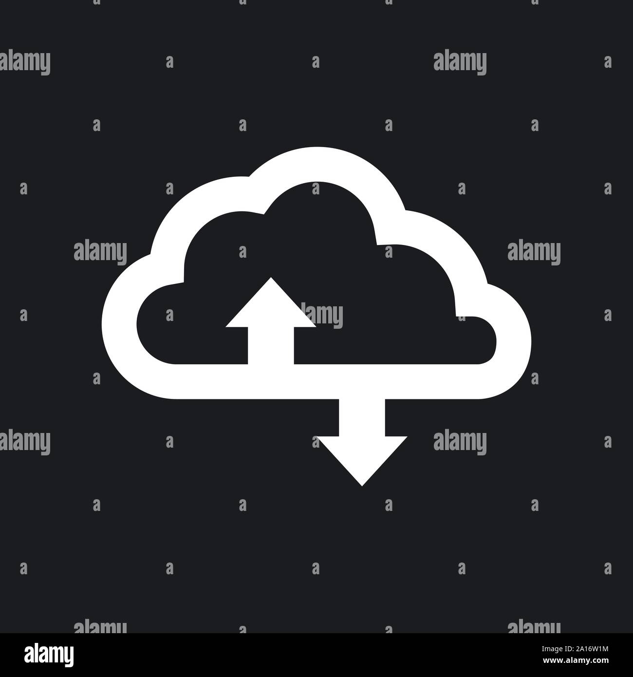 Cloud icon, outline and solid vector illustration Stock Vector Image ...