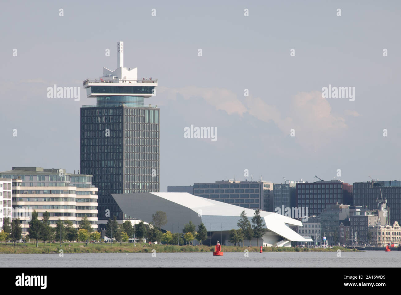 Modern Amsterdam Cityscape Stock Photo