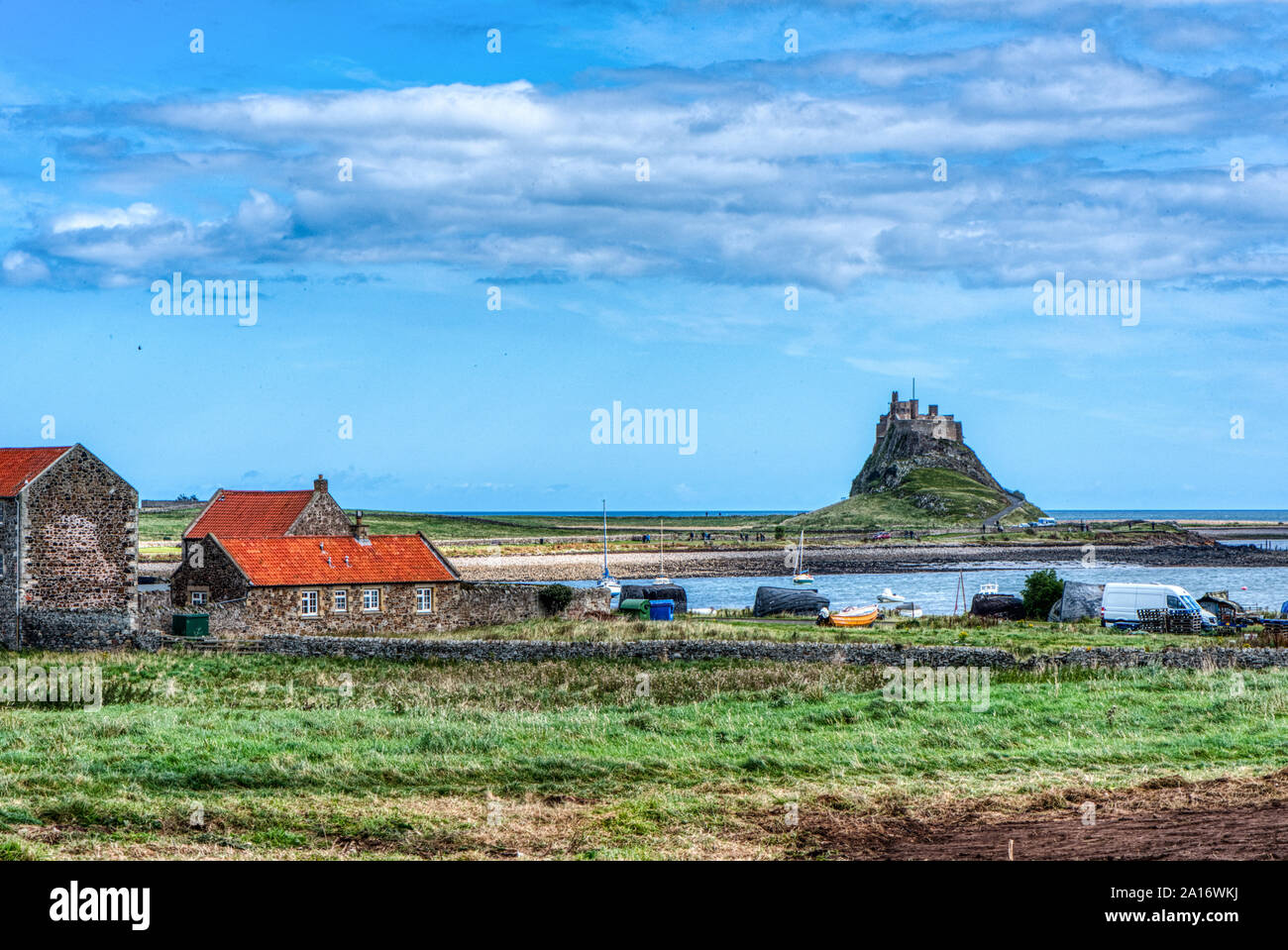 Lindisfarne Castle, Northumberland, UK Stock Photo