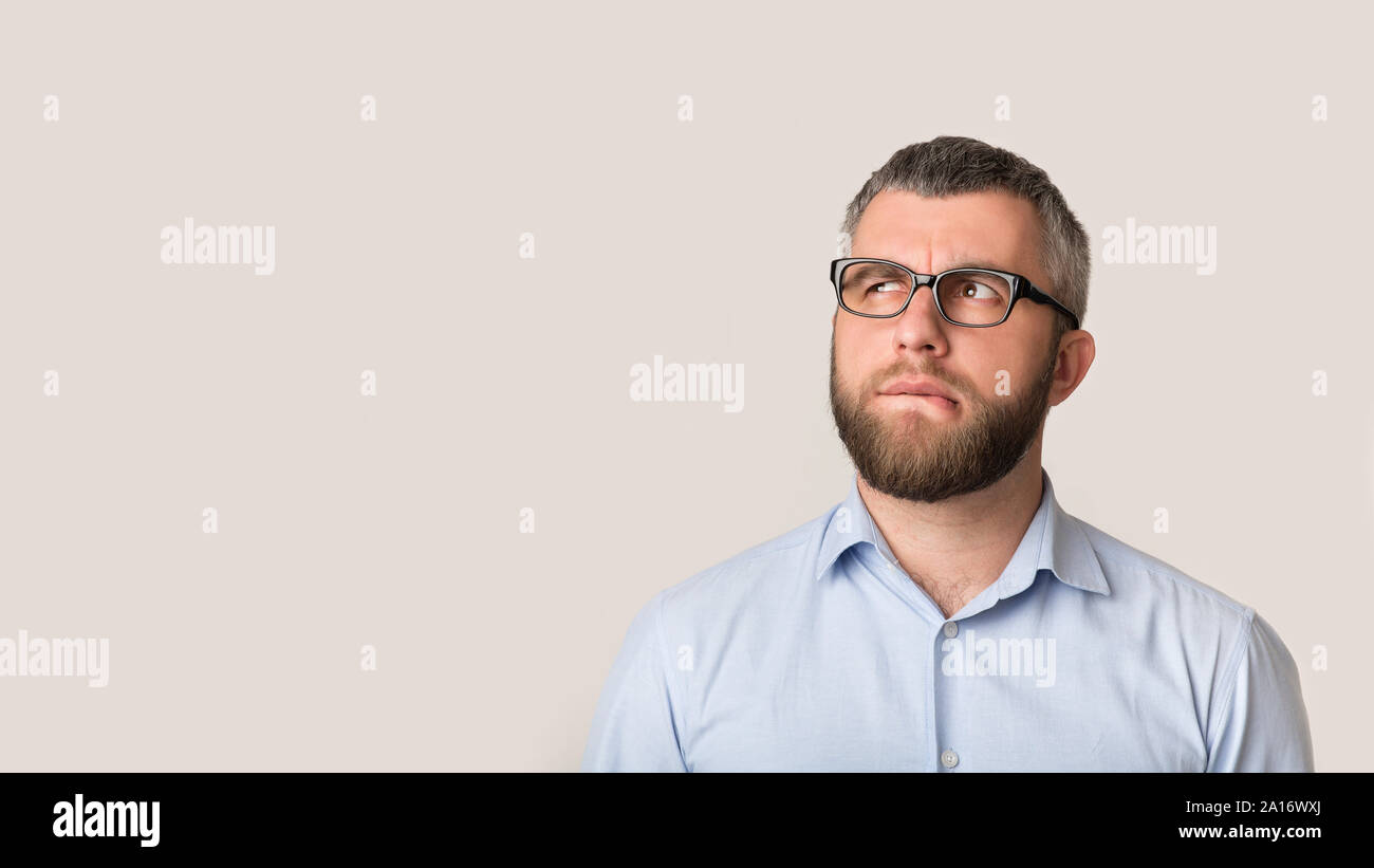 Confused businessman thinking new plan hi-res stock photography and ...