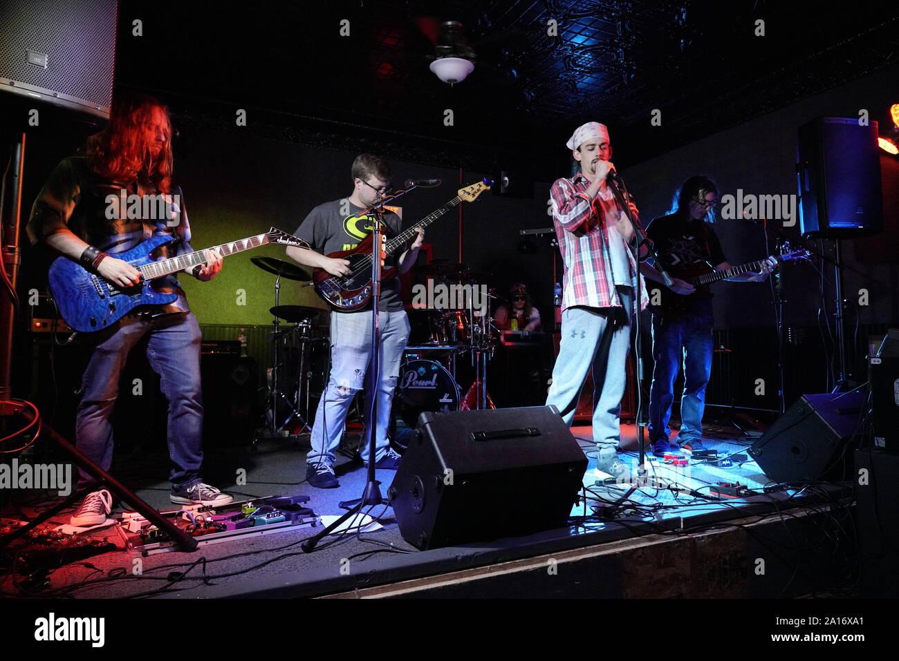 Rock Band Lord Alabamy play at Big Mike's sports bar and grill, Sheboygan,  Wisconsin September 14th, 2019 Stock Photo - Alamy