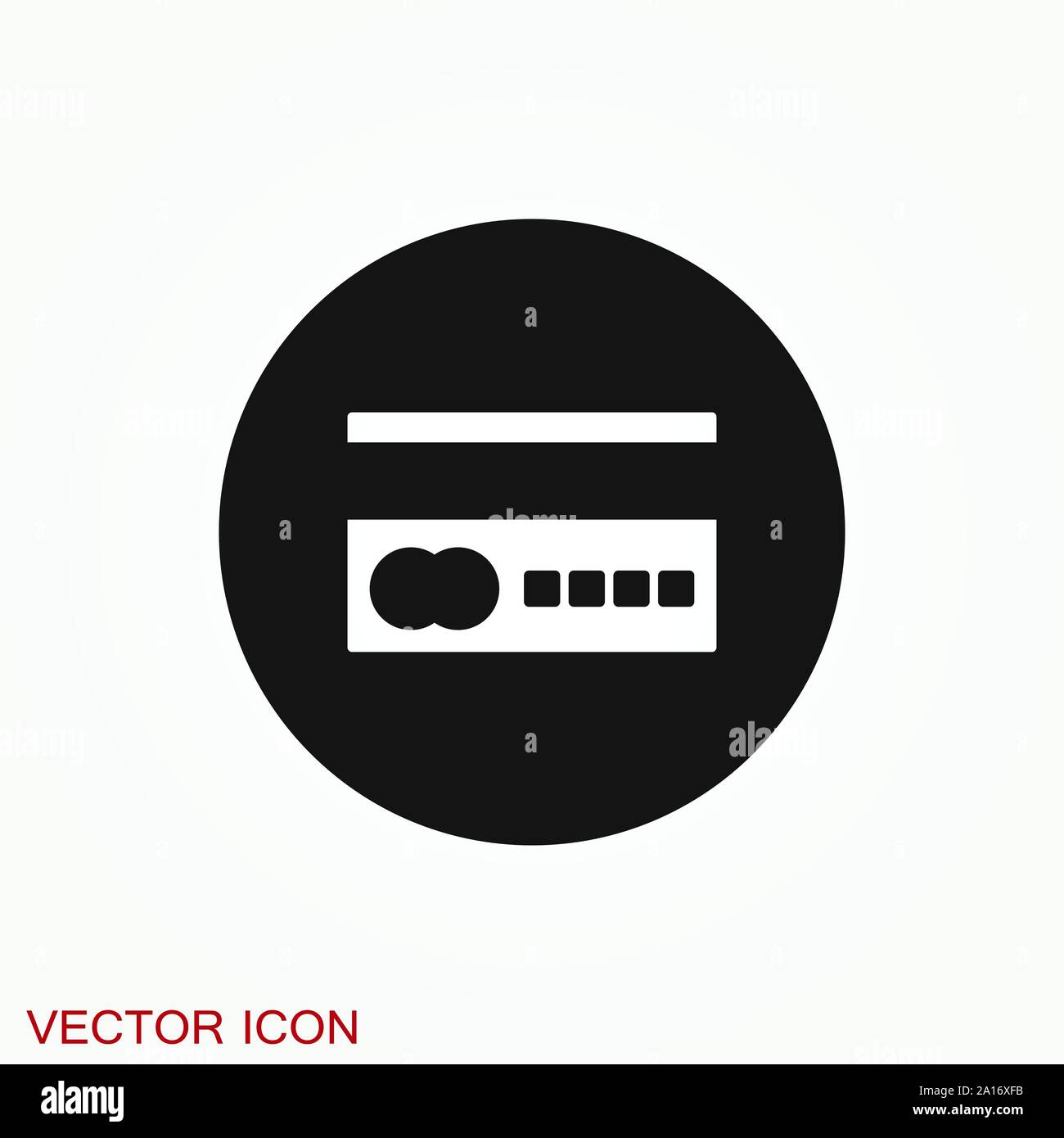 Credit Card icon vector, in trendy flat style Stock Vector