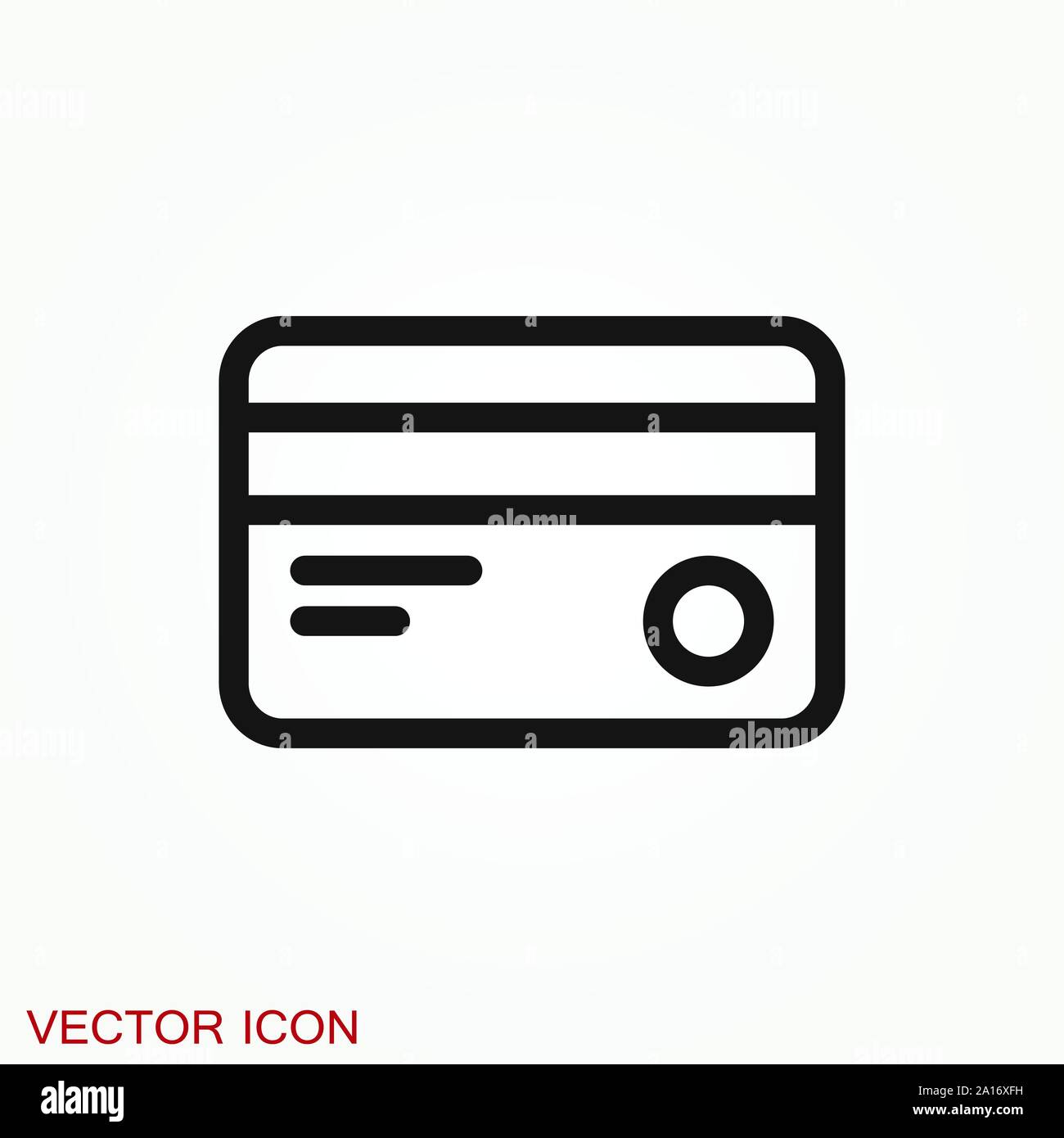 Credit Card icon vector, in trendy flat style Stock Vector
