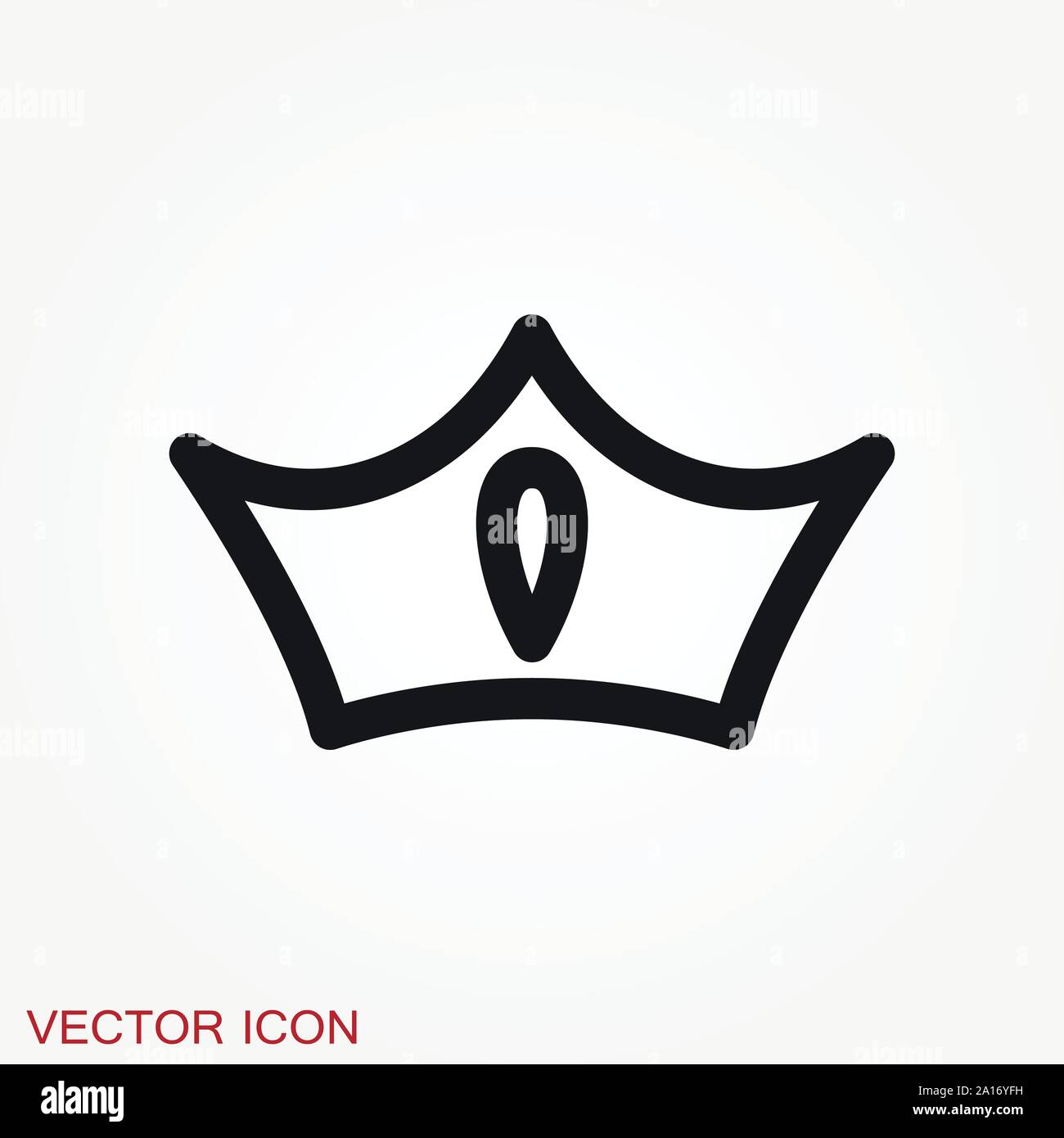 Crown Icon in trendy flat style isolated on background Stock Vector ...
