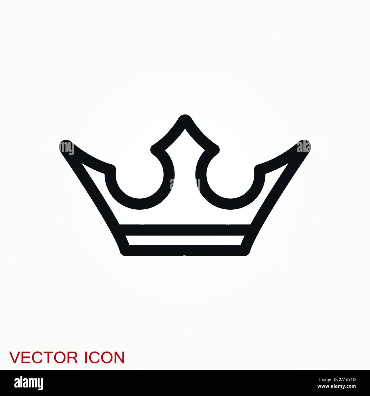 Crown Icon in trendy flat style isolated on background Stock Vector ...