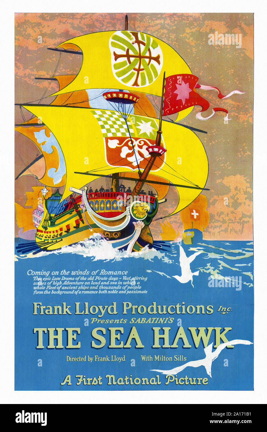 The Sea Hawk 1924  - Promotional poster - Silent Movie Era Stock Photo