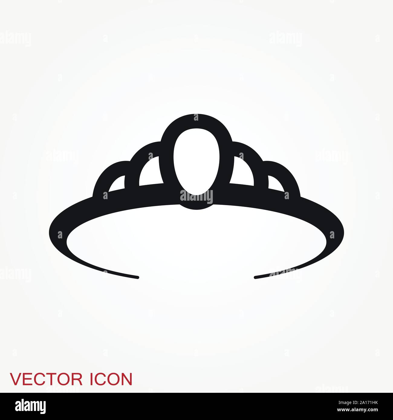 Vector Diadem icon in flat style. Royalty crown illustration pictogram. Stock Vector