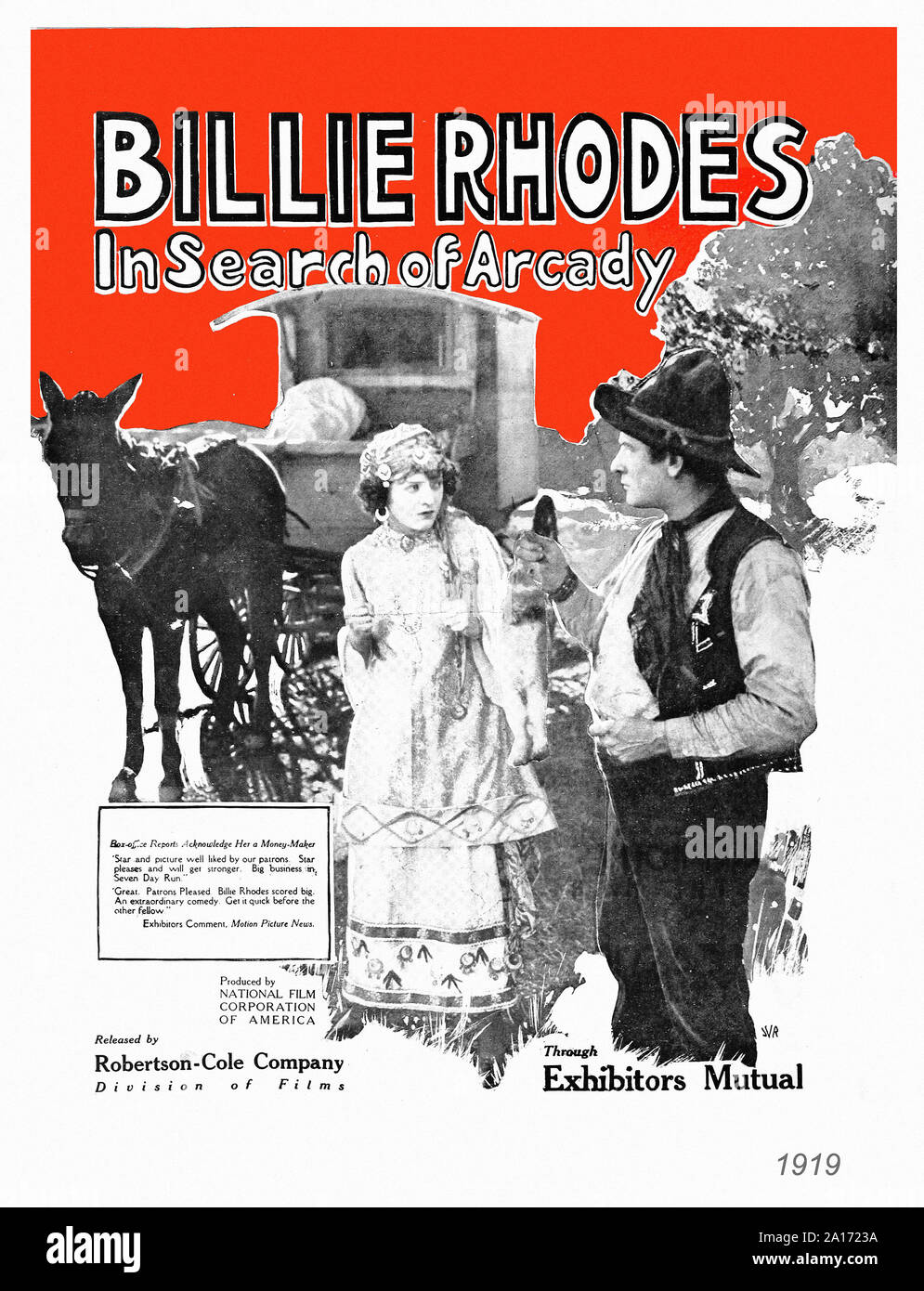 1919 Billie Rhodes Search Arcady - Promotional poster - Silent Movie ...