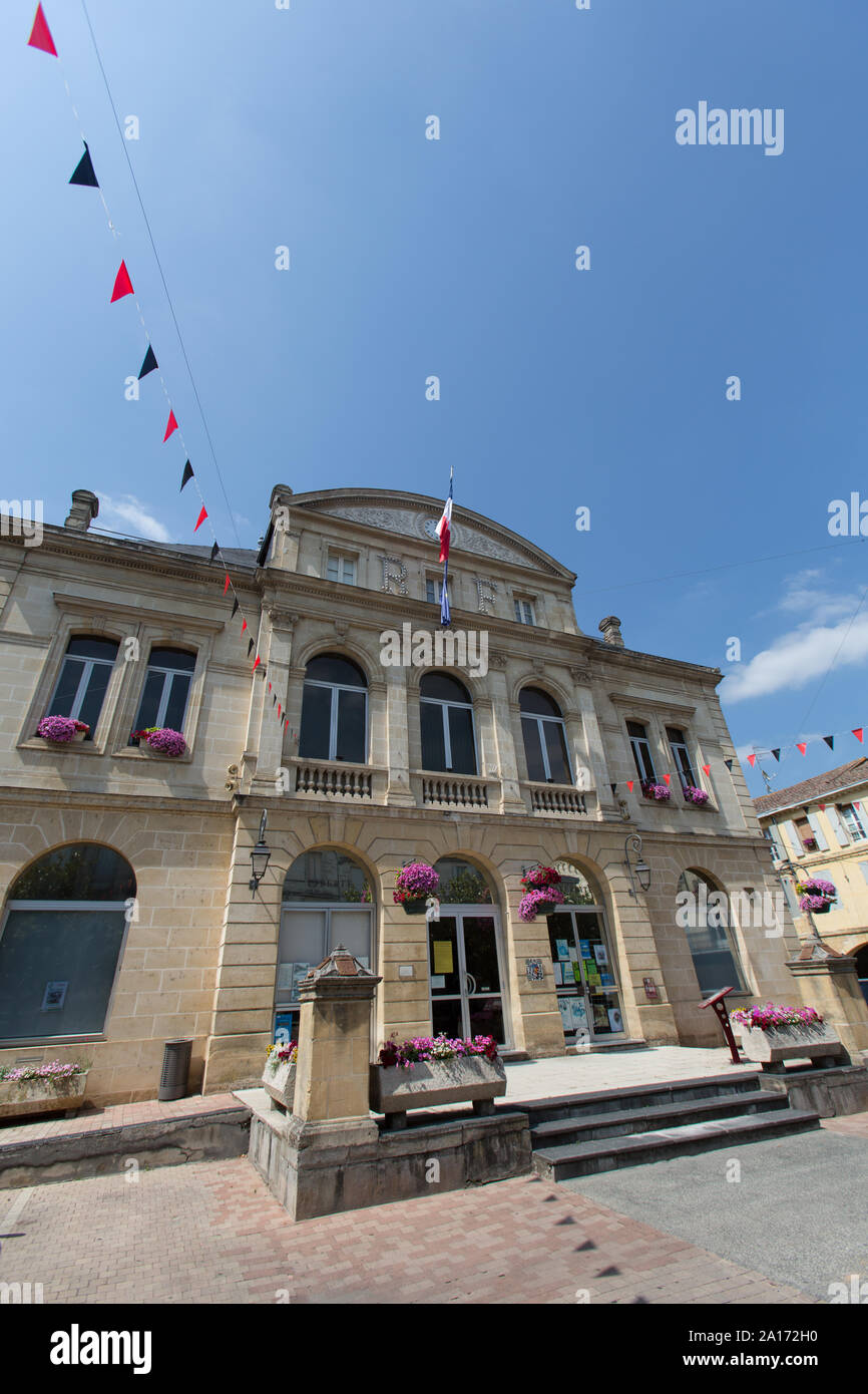 SainteFoylaGrande, France. Picturesque view of SainteFoylaGrande