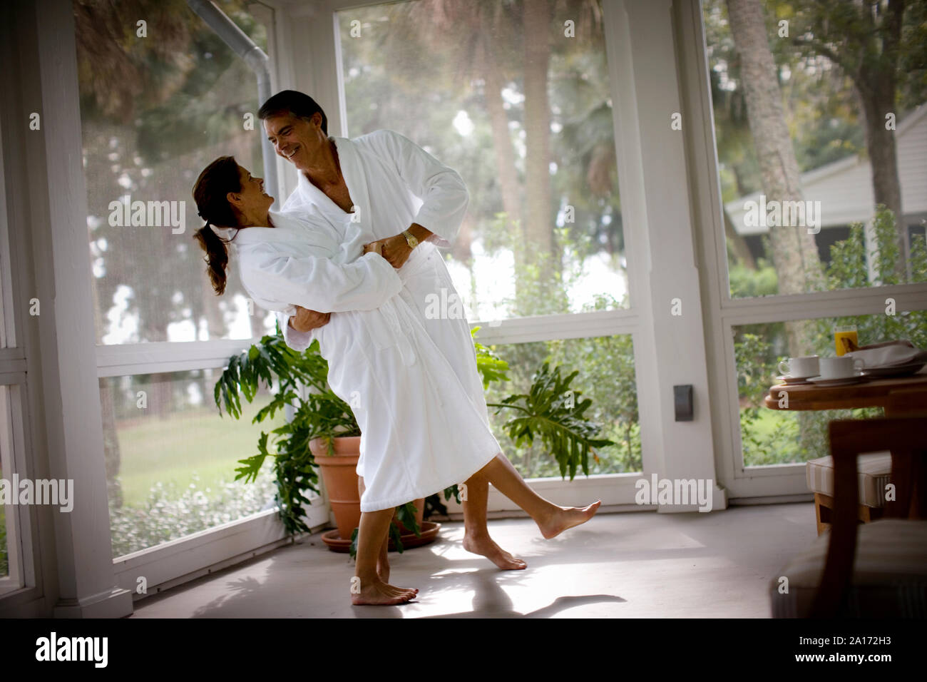 Mature woman barefoot dancing hi-res stock photography and images - Alamy