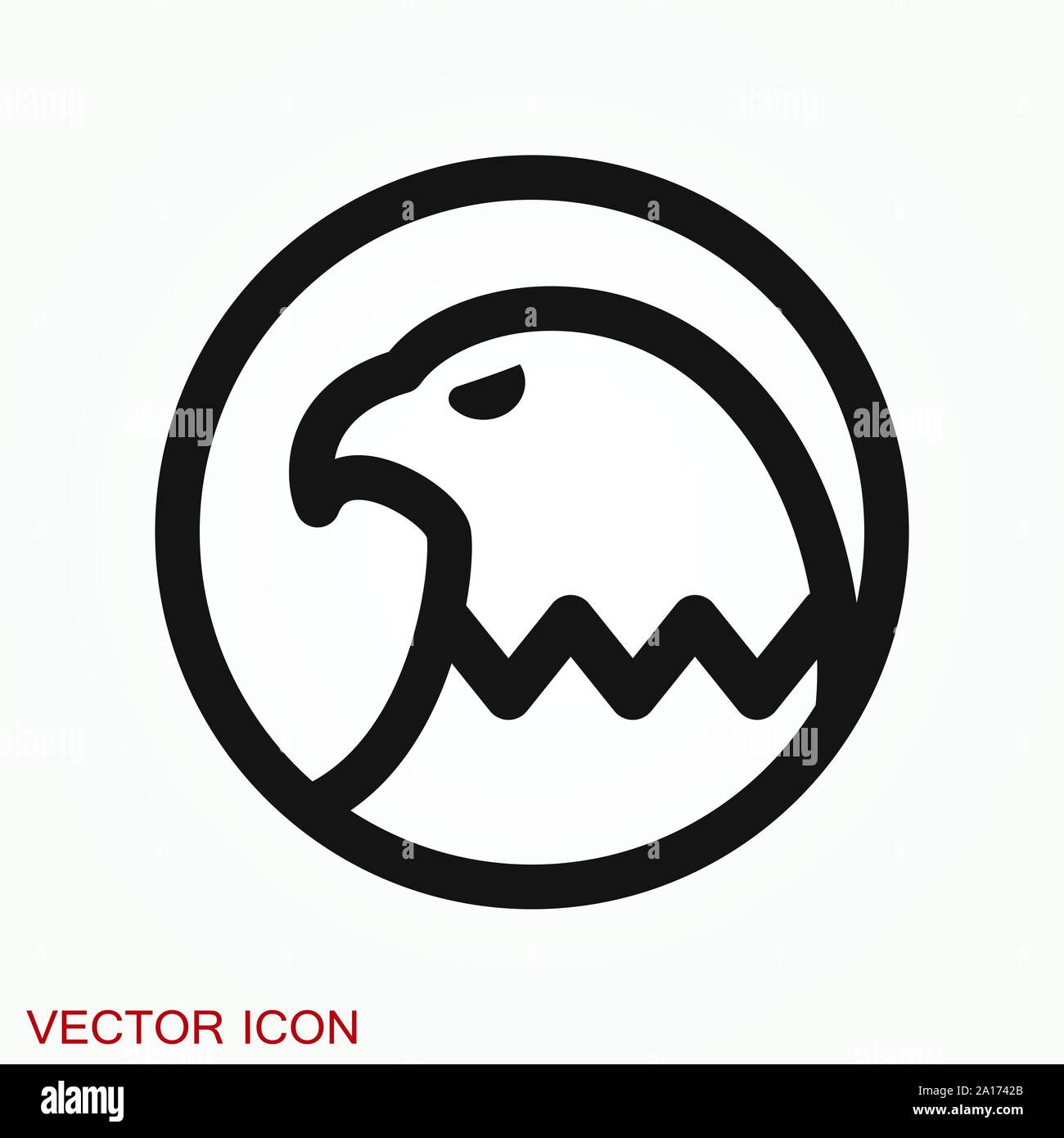 Eagle icon. Logo design vector template, flat icon. Stock Vector