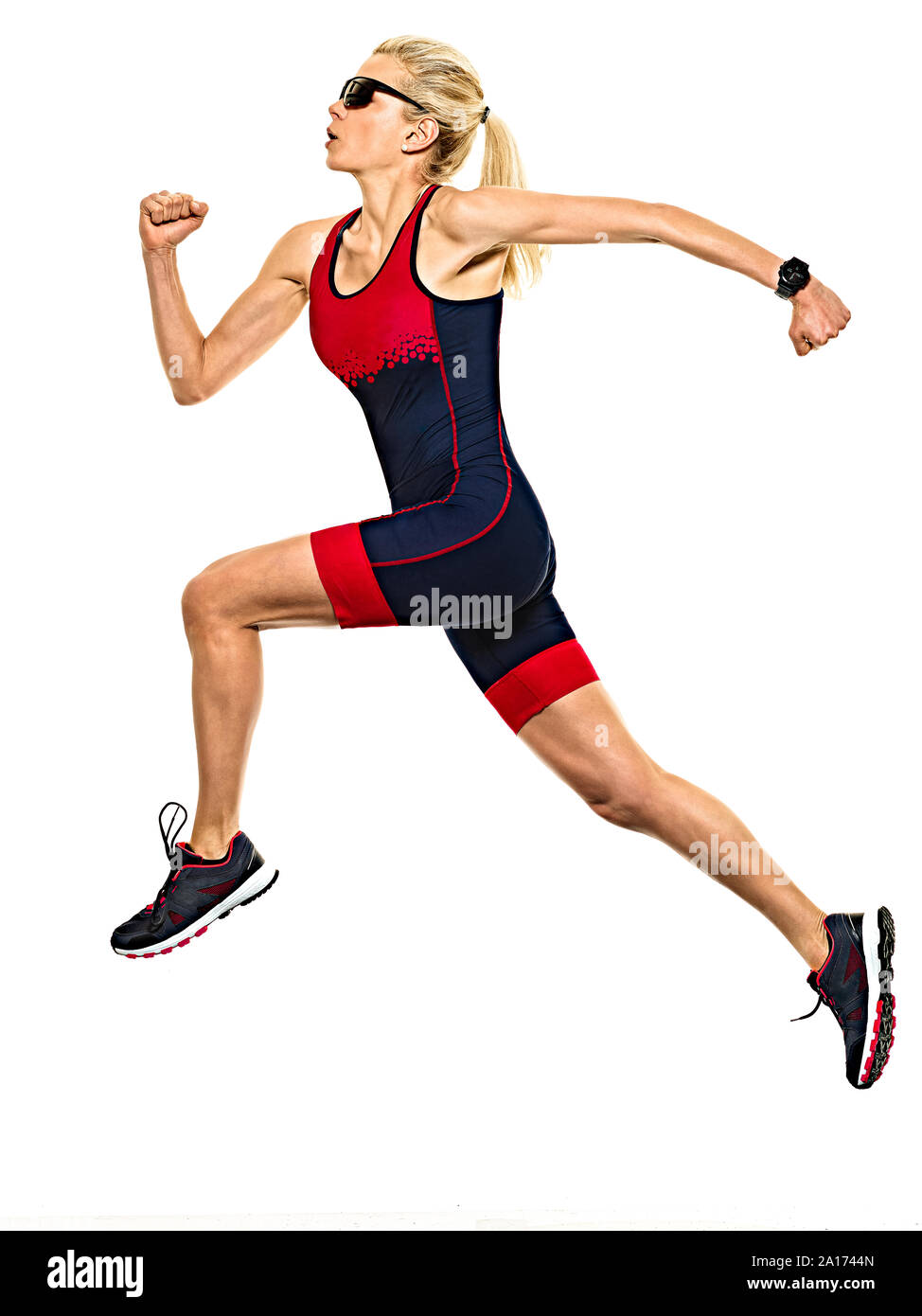 Woman running action Cut Out Stock Images & Pictures - Page 2 - Alamy