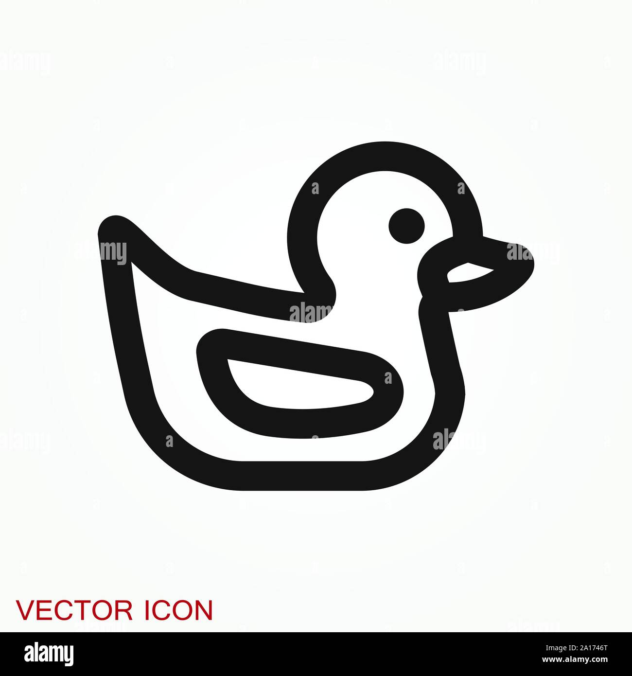 Duck icon. Farm duck vector icon for web design Stock Vector