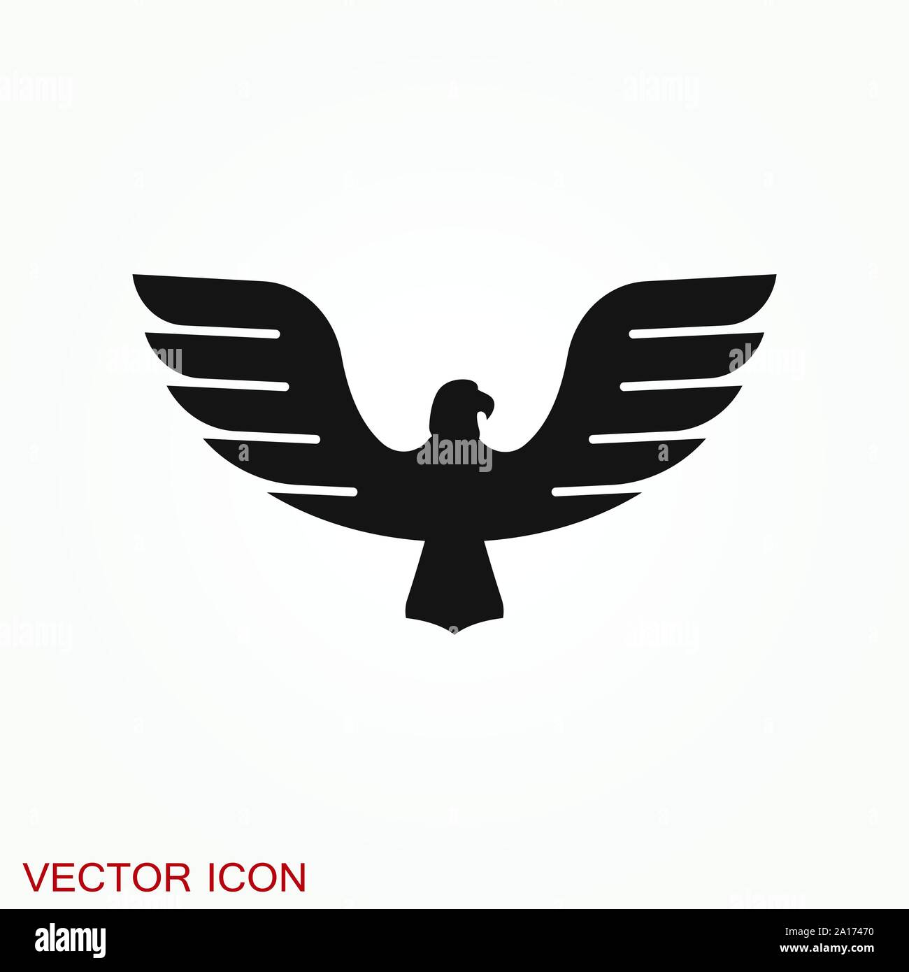 Eagle icon. Logo design vector template, flat icon. Stock Vector