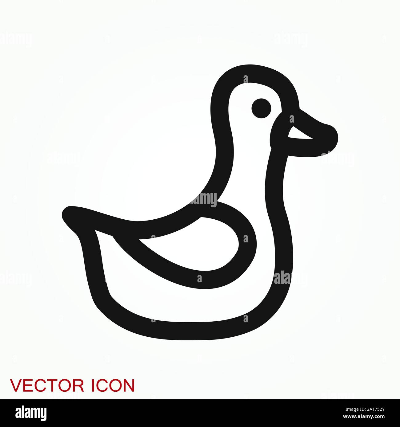 Duck icon. Farm duck vector icon for web design Stock Vector