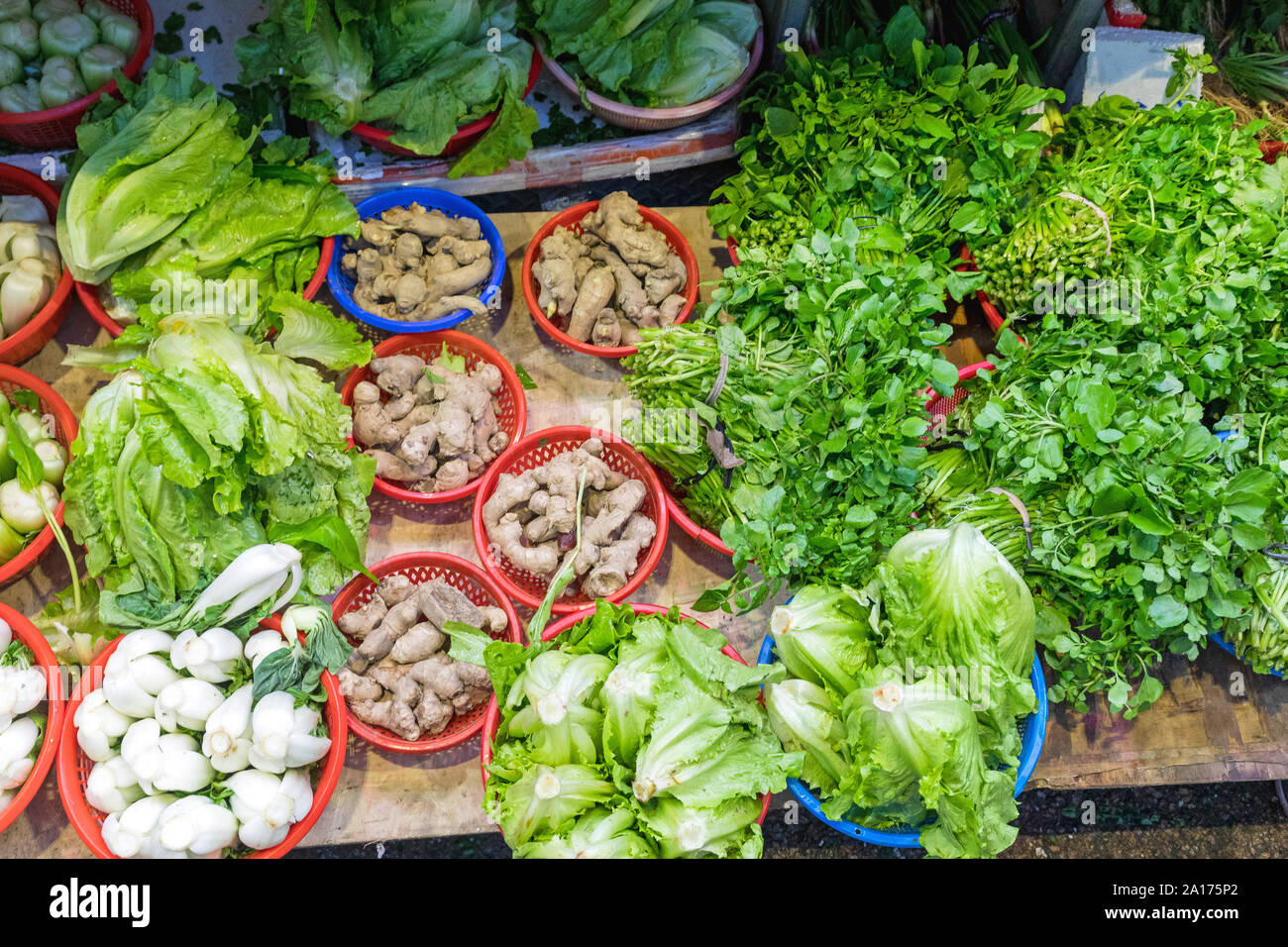 Leafy Greens Variety of Healthy Foods Market Stock Photo Alamy