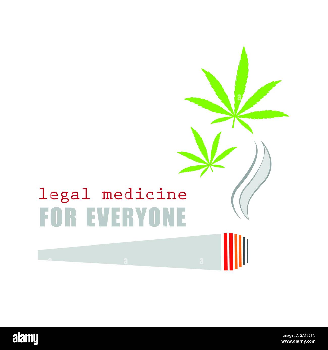 legal medical marijuana joint medicine for everyone vector illustration EPS10 Stock Vector