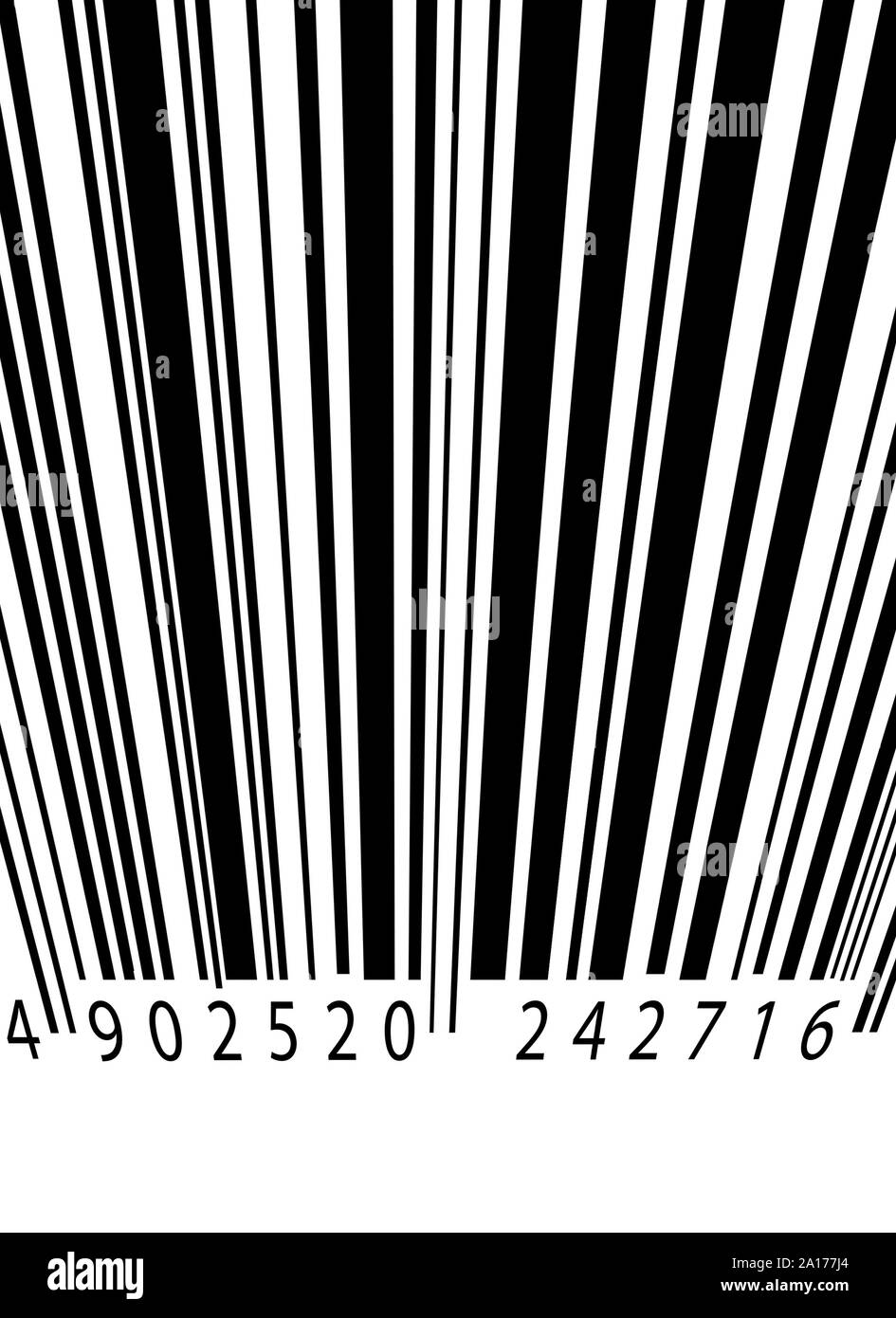 Close up of Bar code label on paper Stock Photo
