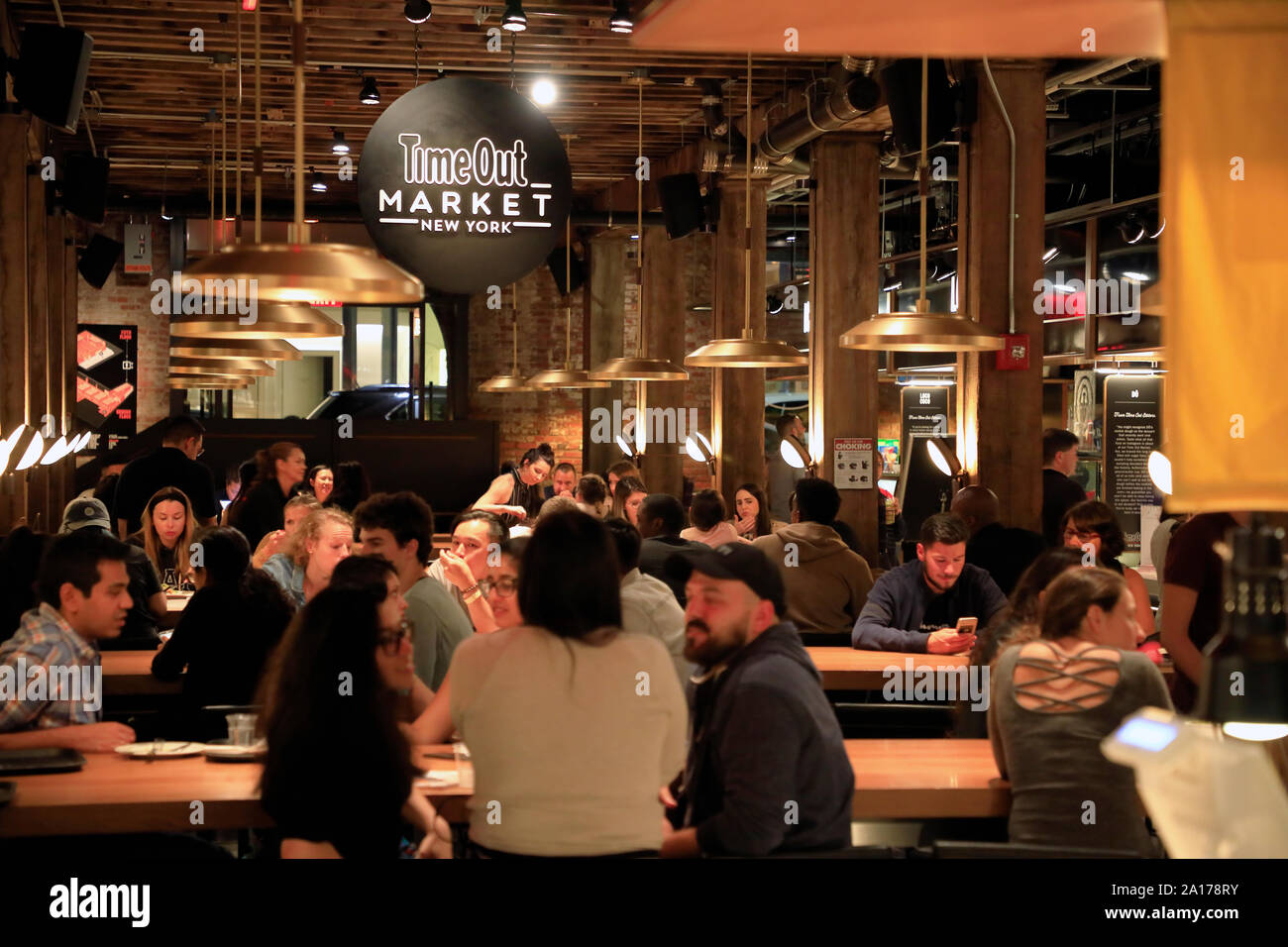 Time Out Market New York in DUMBO Brooklyn.New York City.USA Stock Photo Alamy