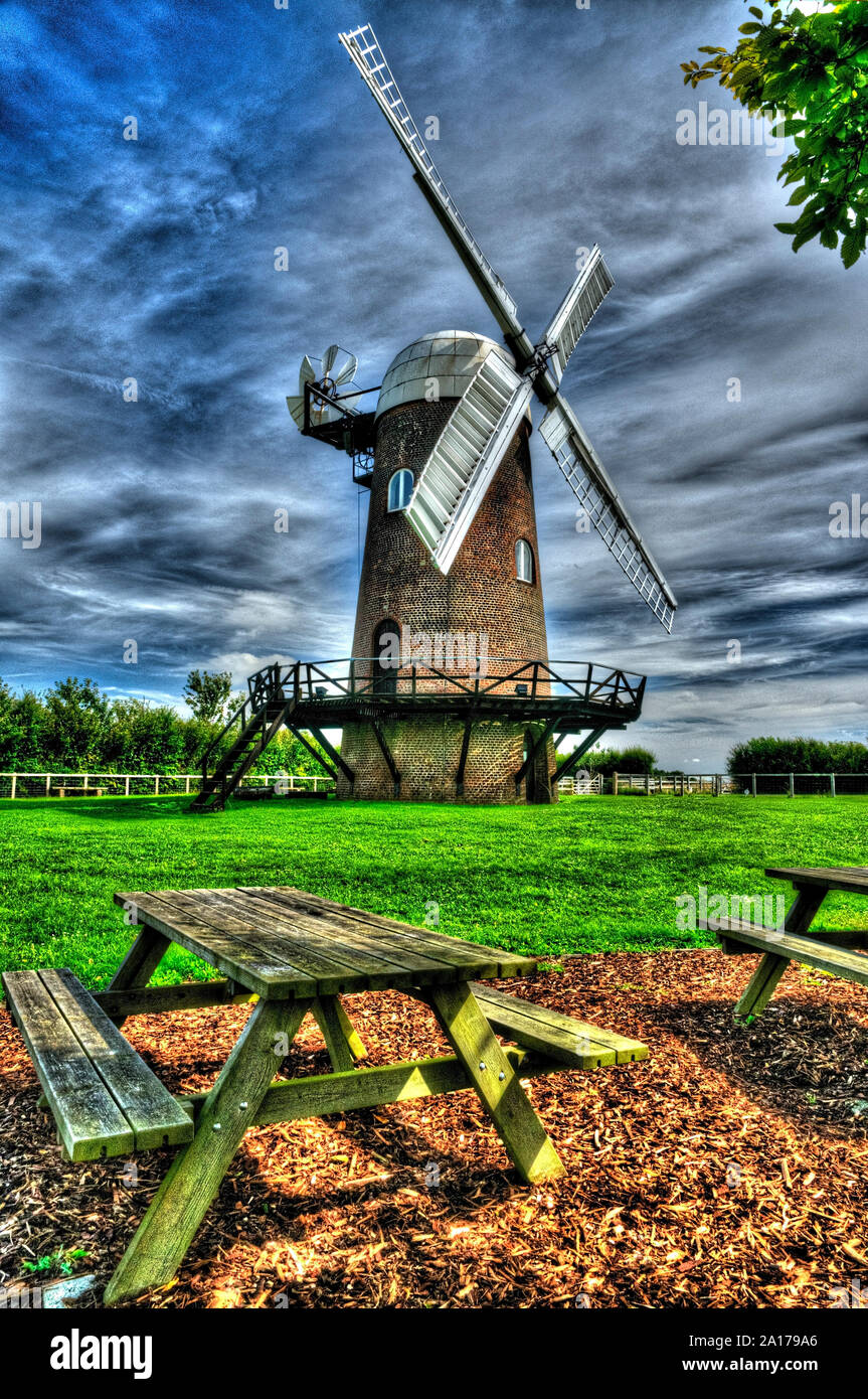 Wilton windmill, Wiltshire, processed as an HDR image. Stock Photo