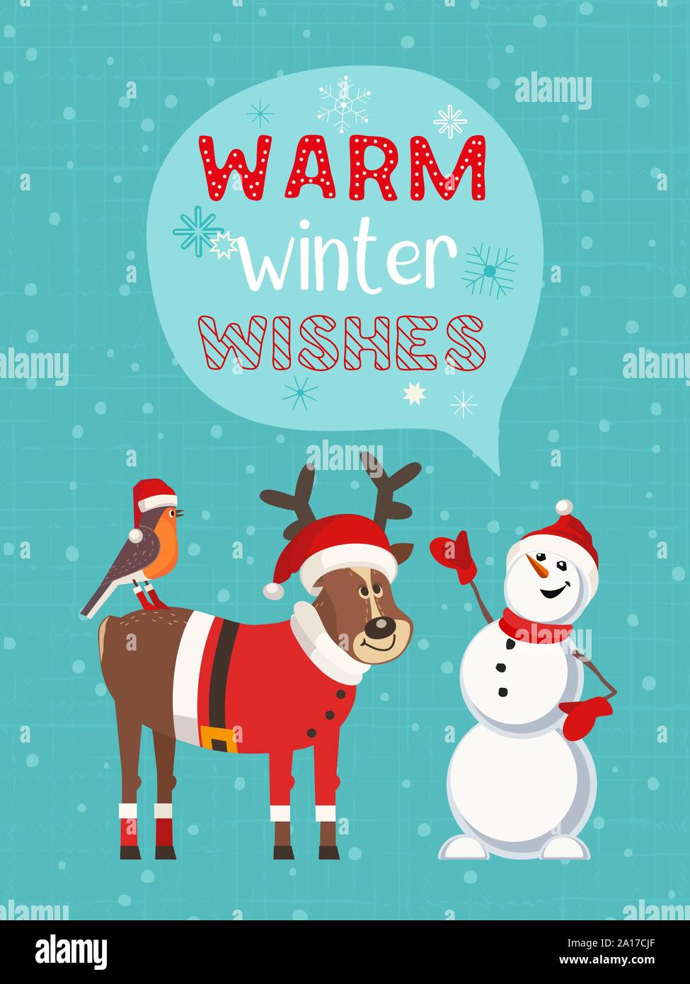 Hand drawn cute Christmas flat vector Stock Vector
