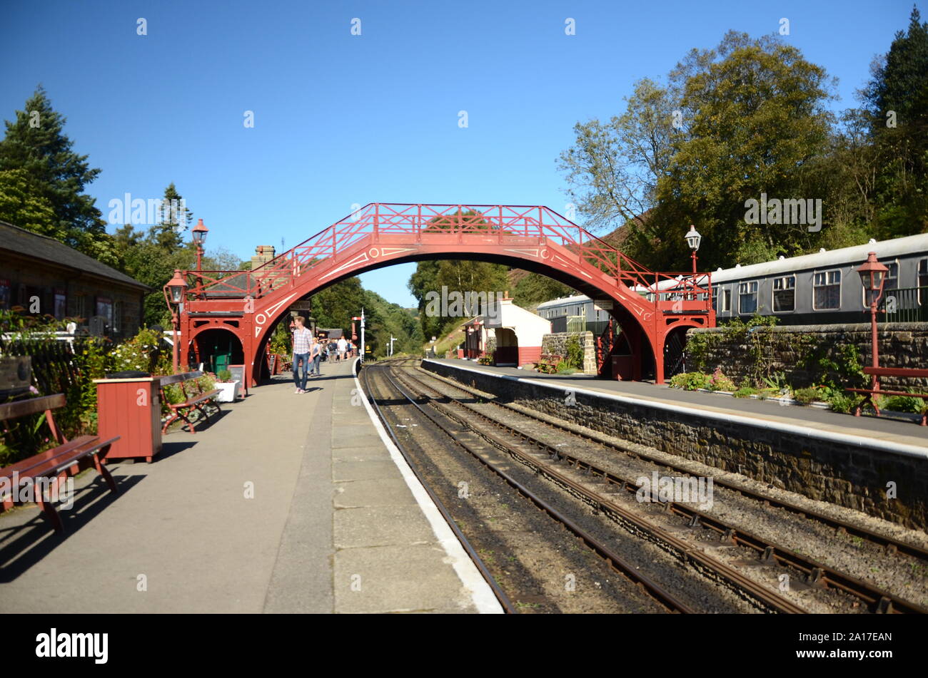 Goathland Station, North Yorkshire Moors Railway Stock Photo