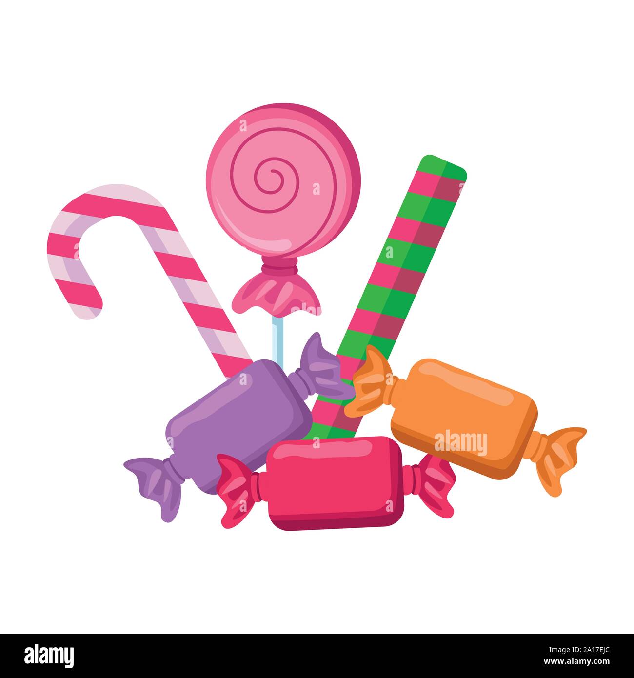 sweet candies halloween isolated icons Stock Vector Image & Art - Alamy
