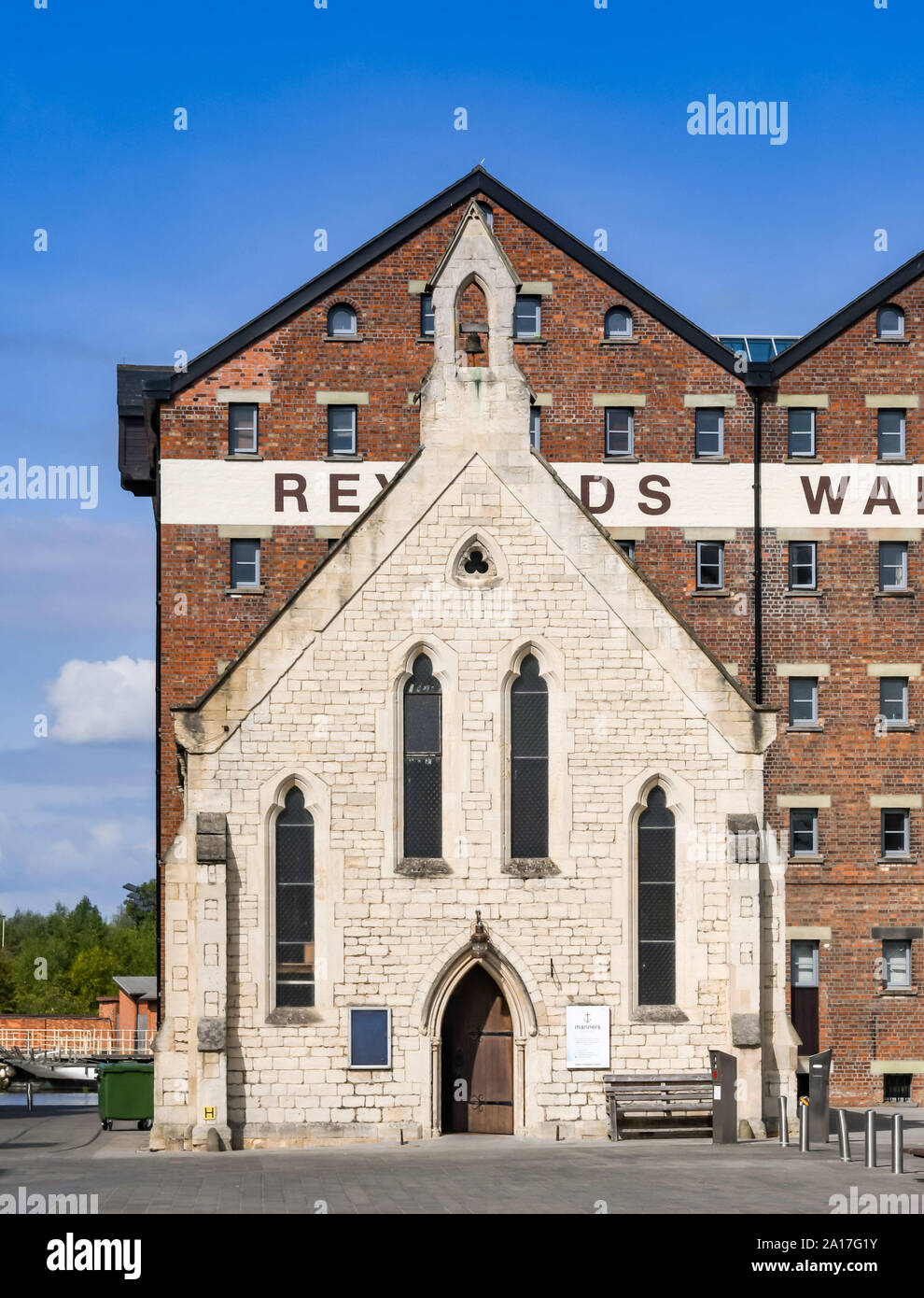GLOUCESTER QUAYS, ENGLAND SEPTEMBER 2019 The Mariners Church in the regenerated former docks