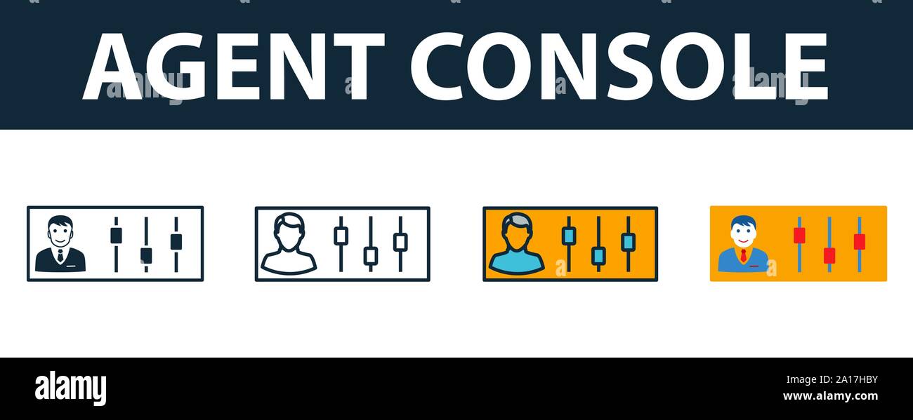 Agent Console icon set. Premium symbol in different styles from ...
