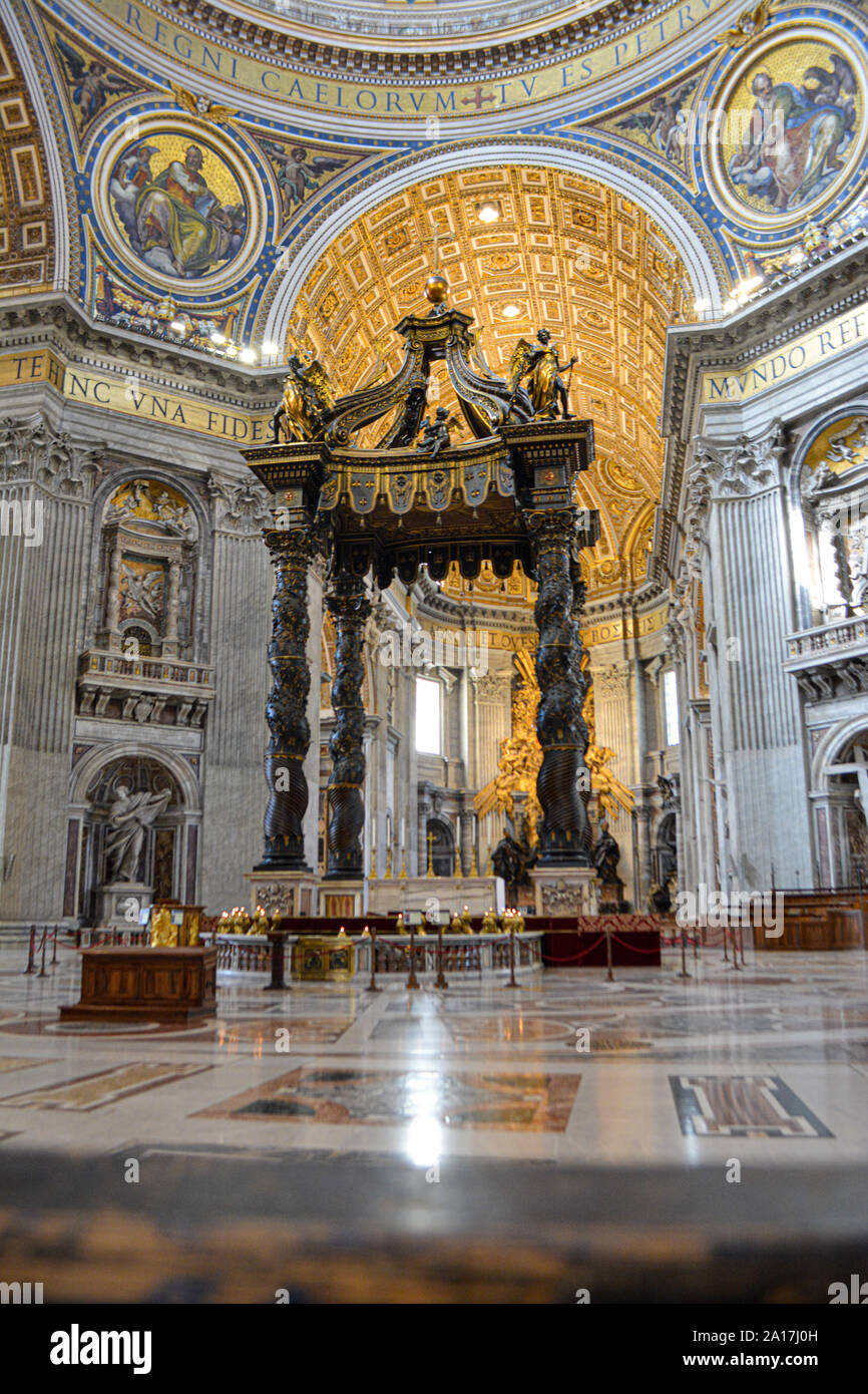 Vatican City, Ciborium by Bernini Stock Photo