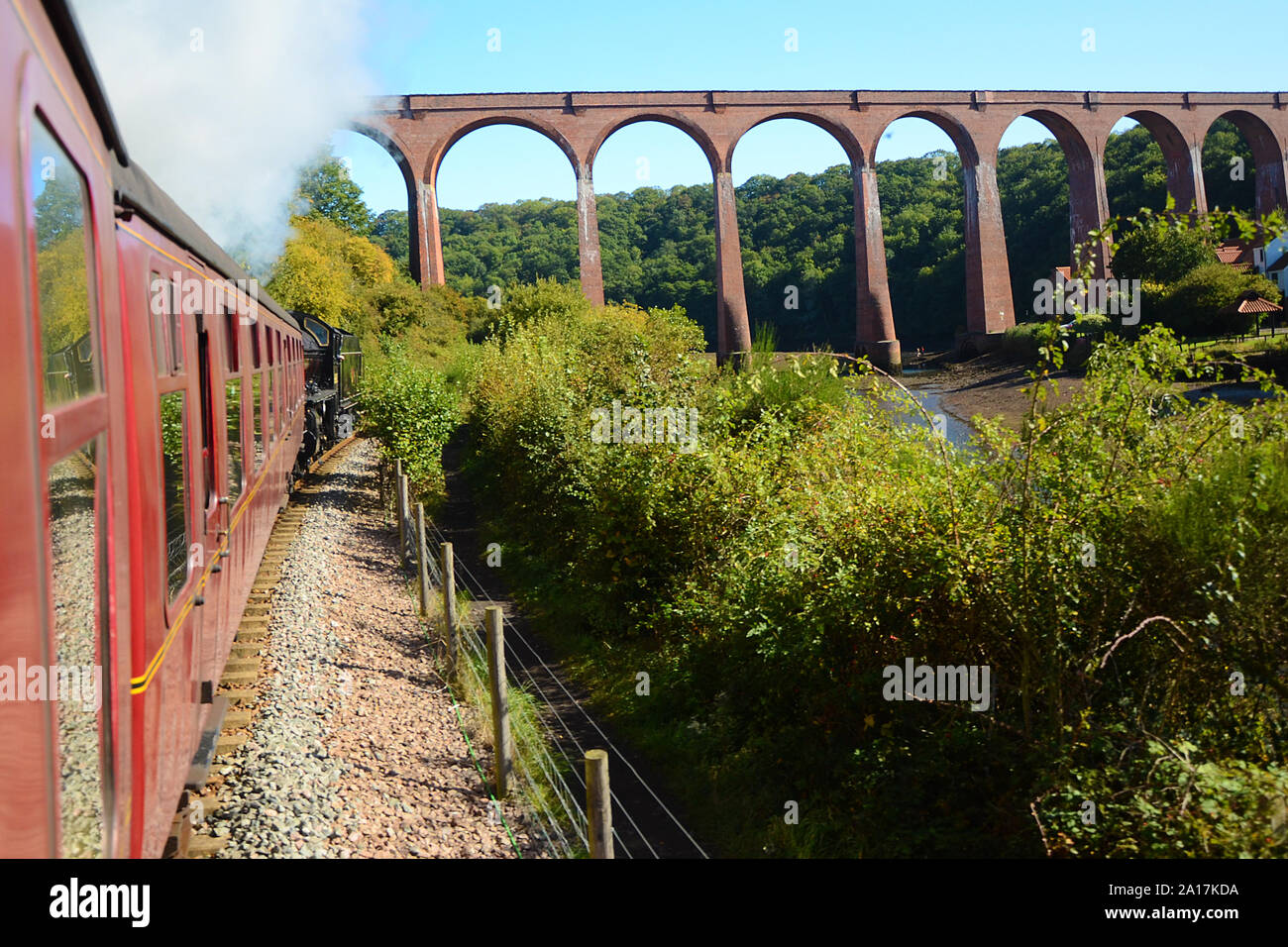 Grosmont Viaduct,  North Yorkshire Moors Railway Stock Photo