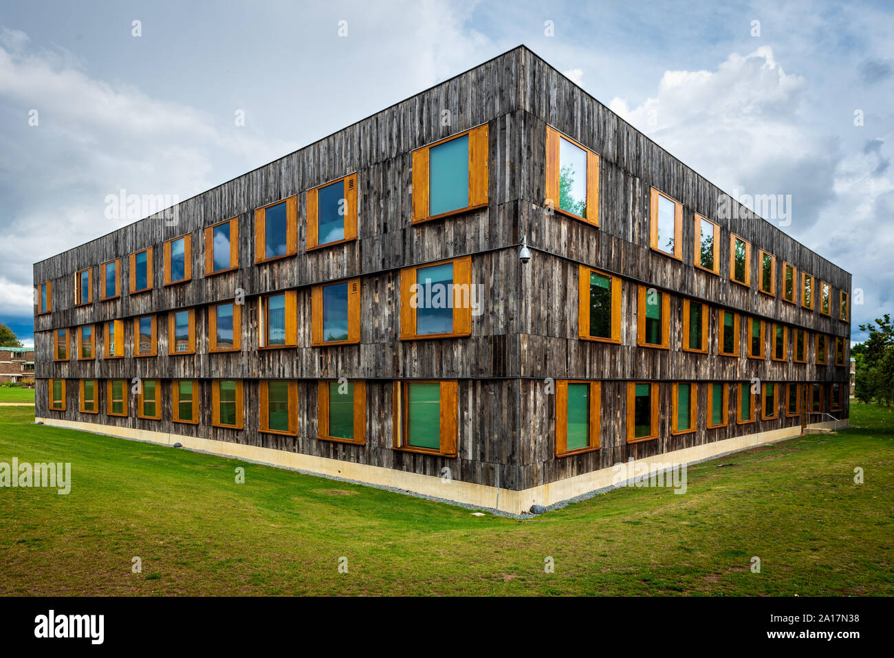 Cowan Court  on the campus of Churchill College University of Cambridge. Built 2016 it is a 68-room student residence, architects - 6a Architects. Stock Photo