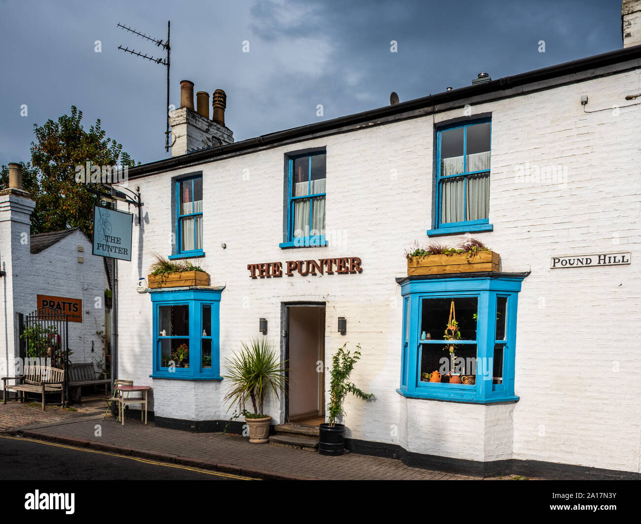 The Punter Pub on Pound Hill in Central Cambridge UK Stock Photo