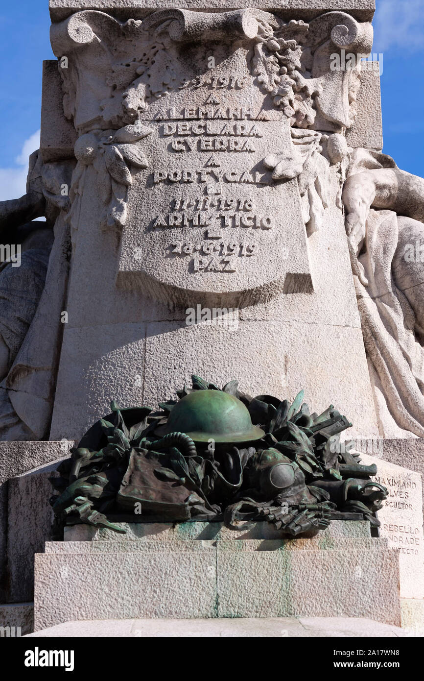 War memorial at the Avenida de Liberdade, monument to the dead of World