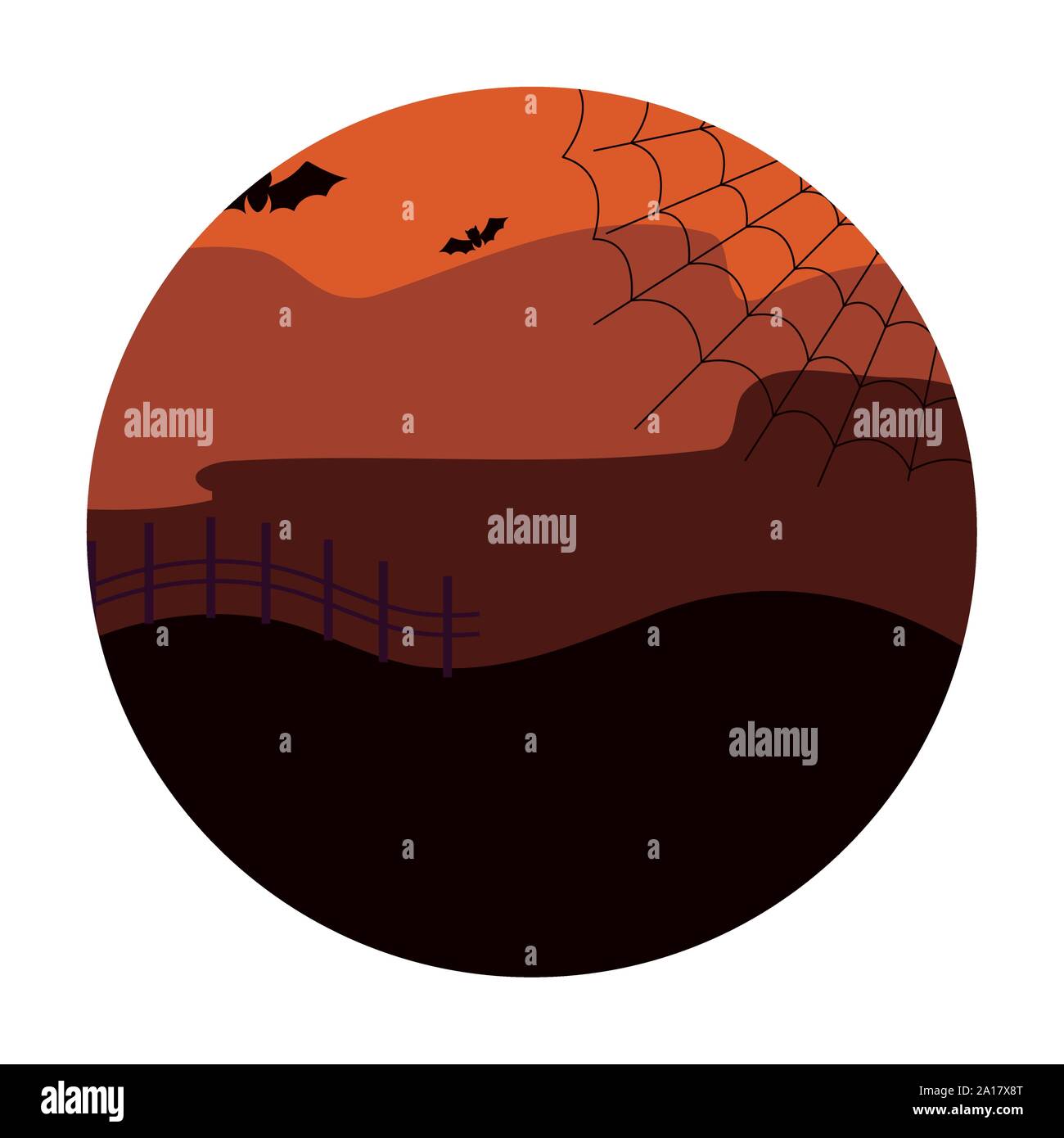 bats flying in scene halloween vector illustration Stock Vector Image ...