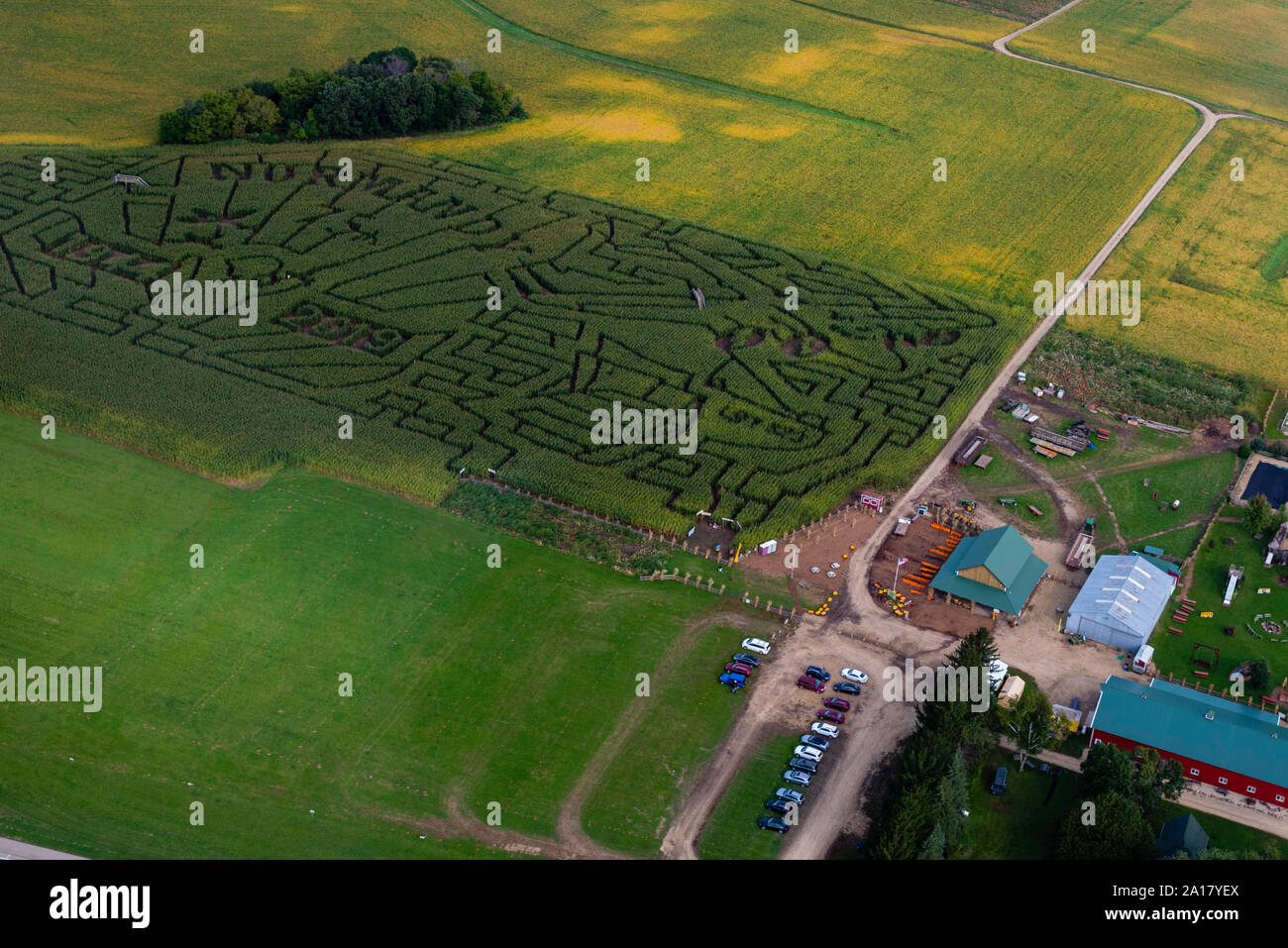 The Schuster Corn Maze near Deerfield, Wisconsin, USA Stock Photo Alamy