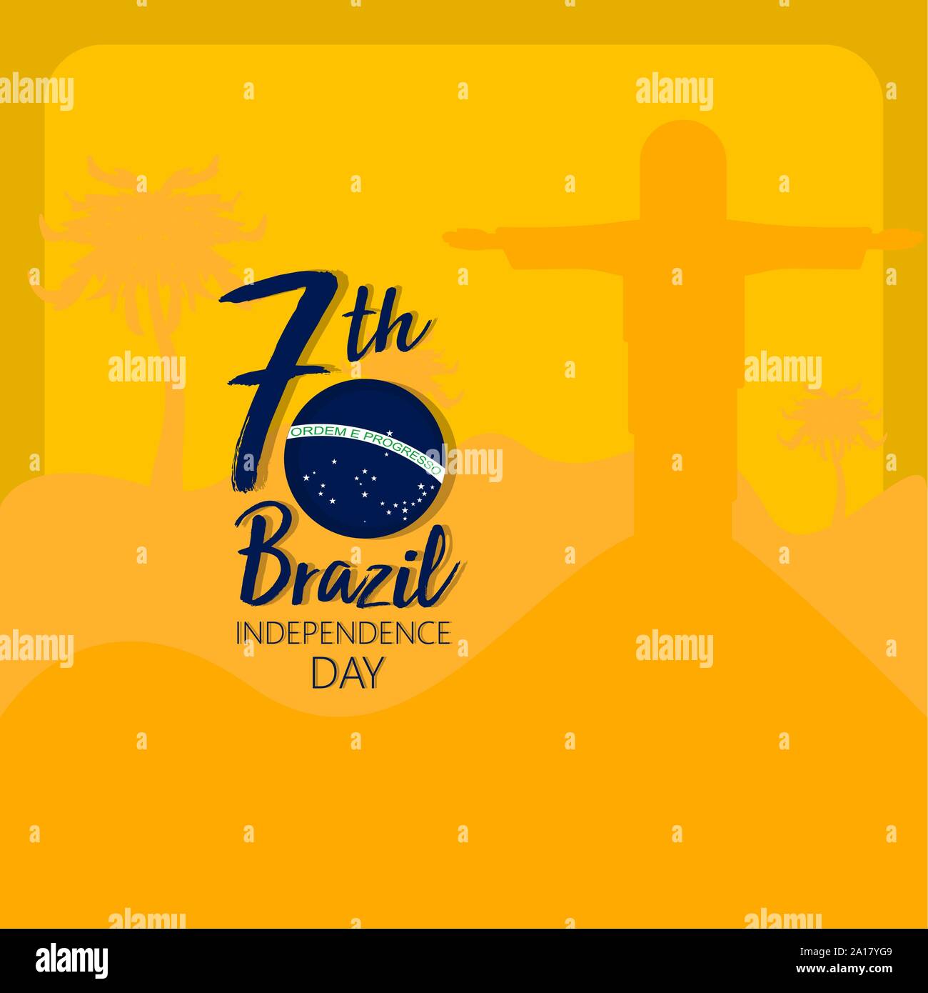 Poster of brazil independence day - Vector illustration Stock Vector ...