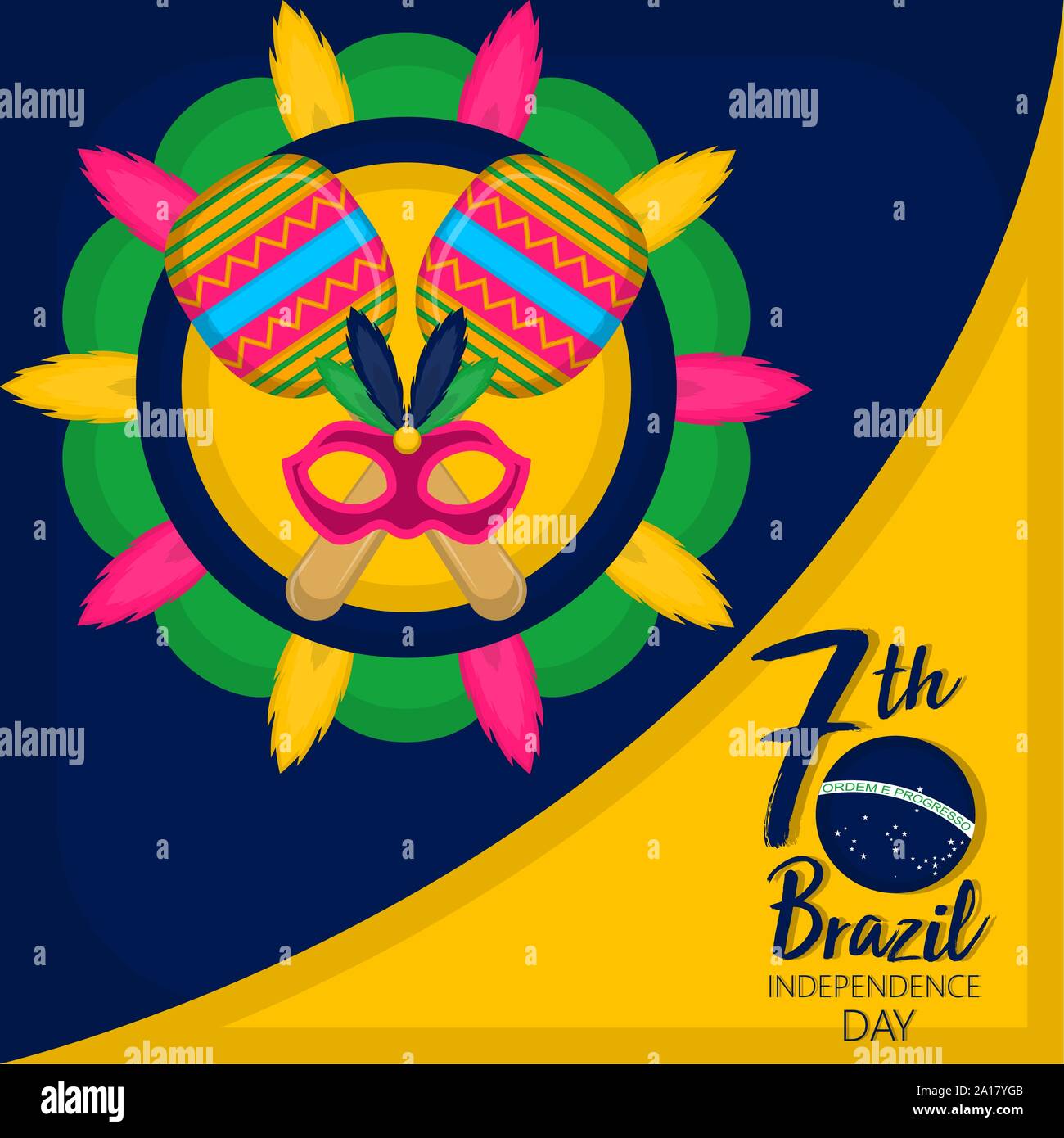 Poster of brazil independence day - Vector illustration Stock Vector ...