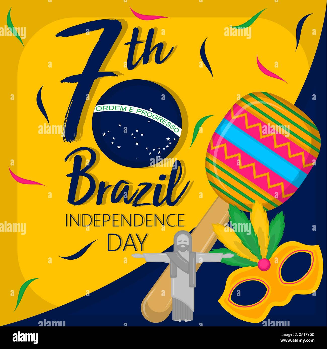 Poster of brazil independence day - Vector illustration Stock Vector ...