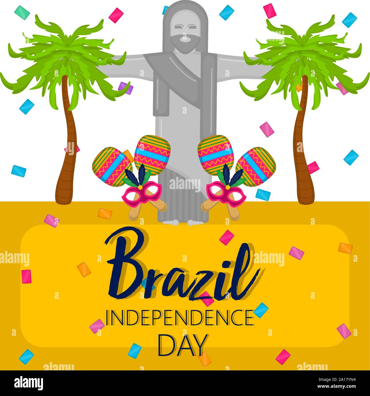 Poster of brazil independence day - Vector illustration Stock Vector ...