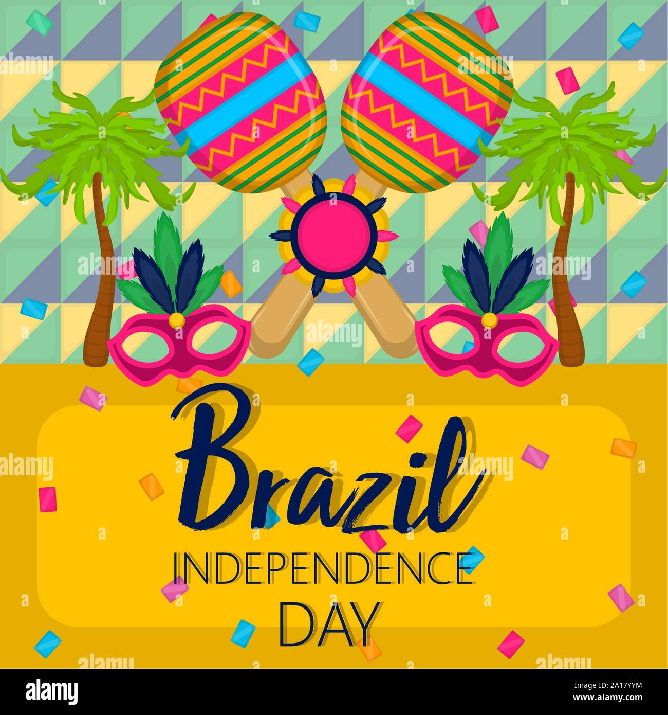 Poster of brazil independence day - Vector illustration Stock Vector ...