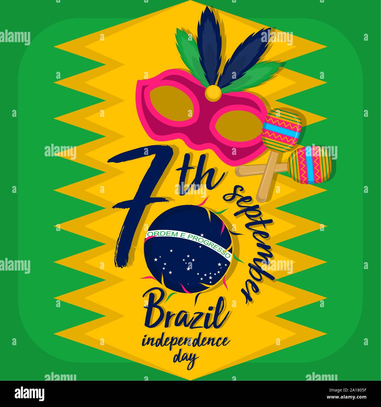 Poster of brazil independence day - Vector illustration Stock Vector ...